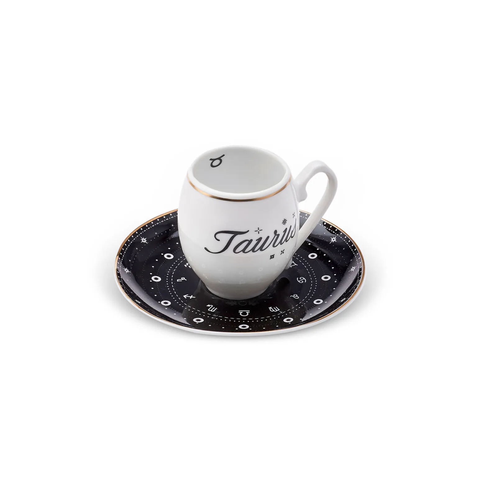 Karaca Signs of the Zodiac Taurus Porcelain Espresso Turkish Coffee Cup, 90ml, Multi - Image 4