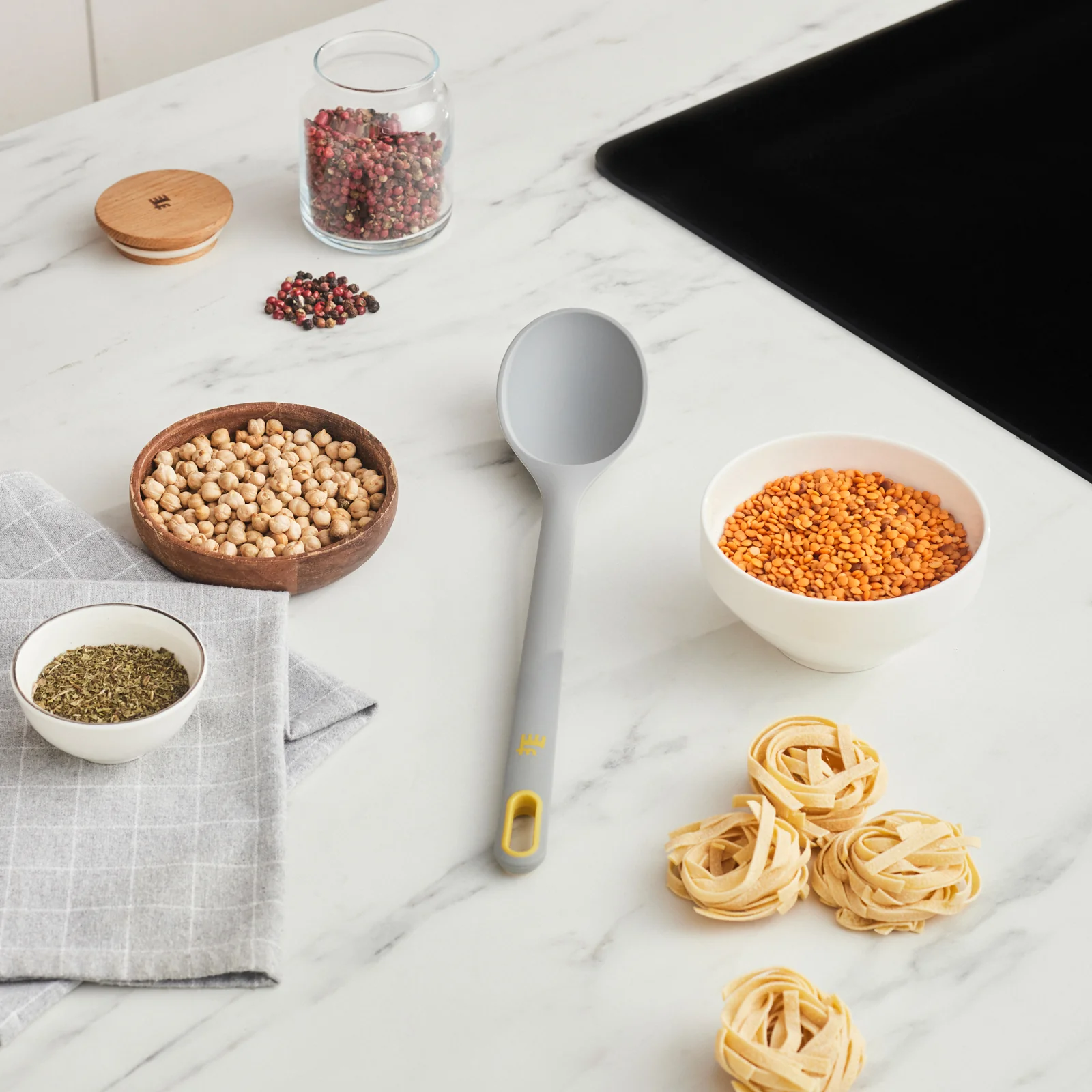 Karaca Silva Silicone Spoon, 33,5cm, Grey