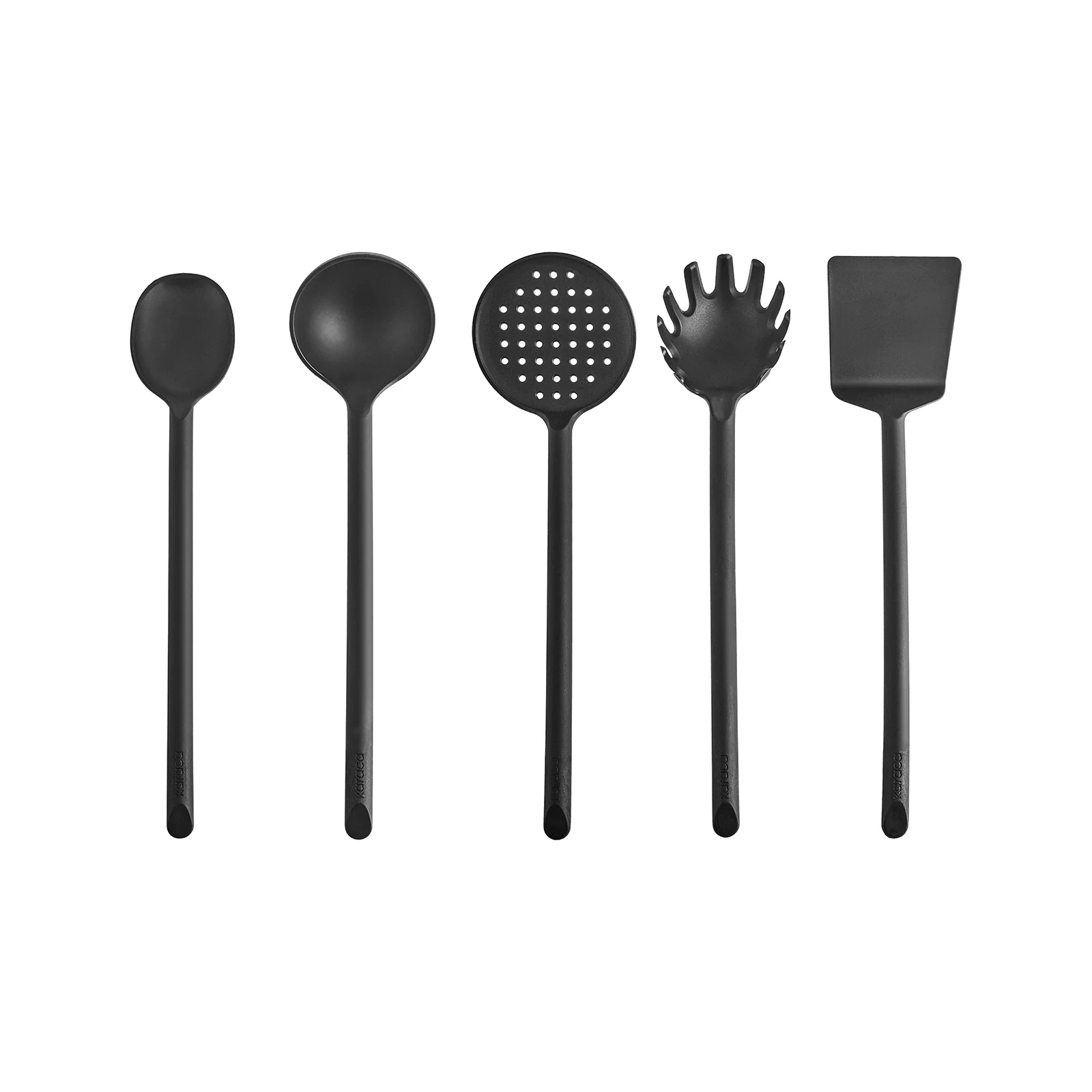 Karaca Simple 5-Piece Utensil Set, Black - Image 4