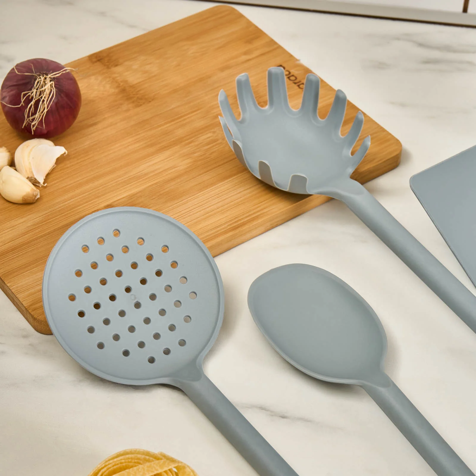 Karaca Simple 5-Piece Utensil Set, Grey - Image 2