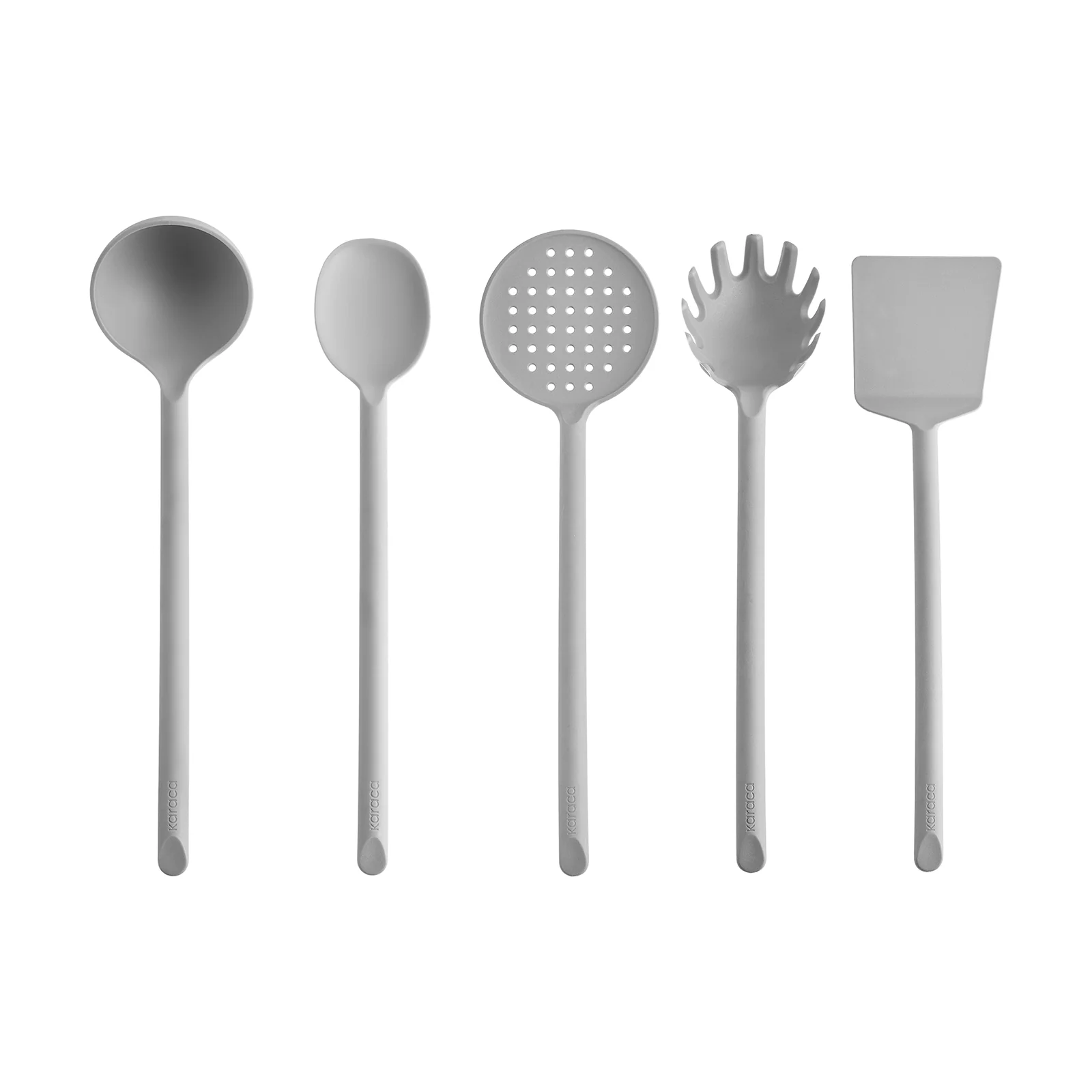 Karaca Simple 5-Piece Utensil Set, Grey - Image 3
