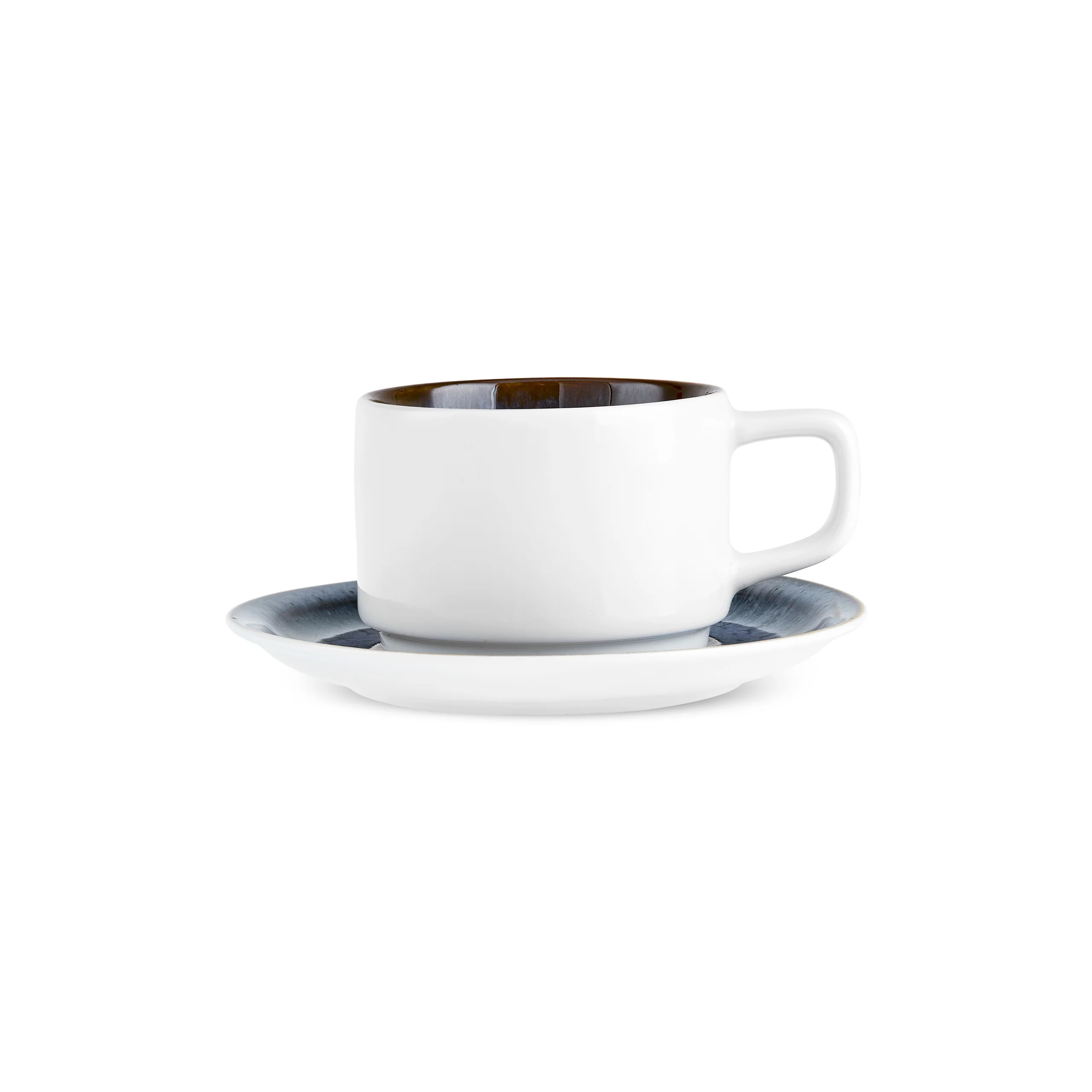 Karaca Sotra 12-Piece Reactive Glaze Tea Cup and Saucer Set for 6 People, 225ml, Multi - Image 2