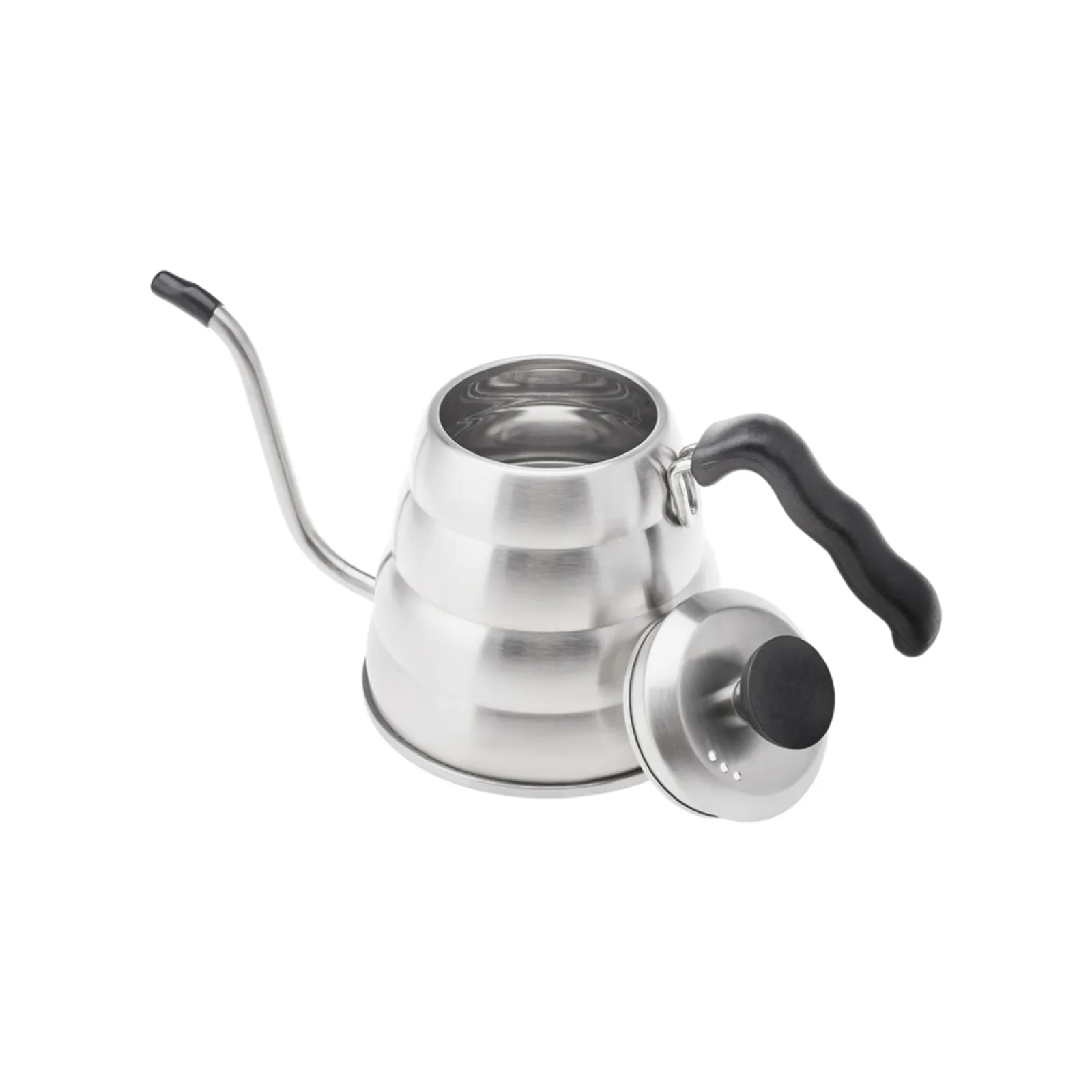 Karaca Stainless Steel Coffee Kettle, 1200ml, Silver Black - Image 4