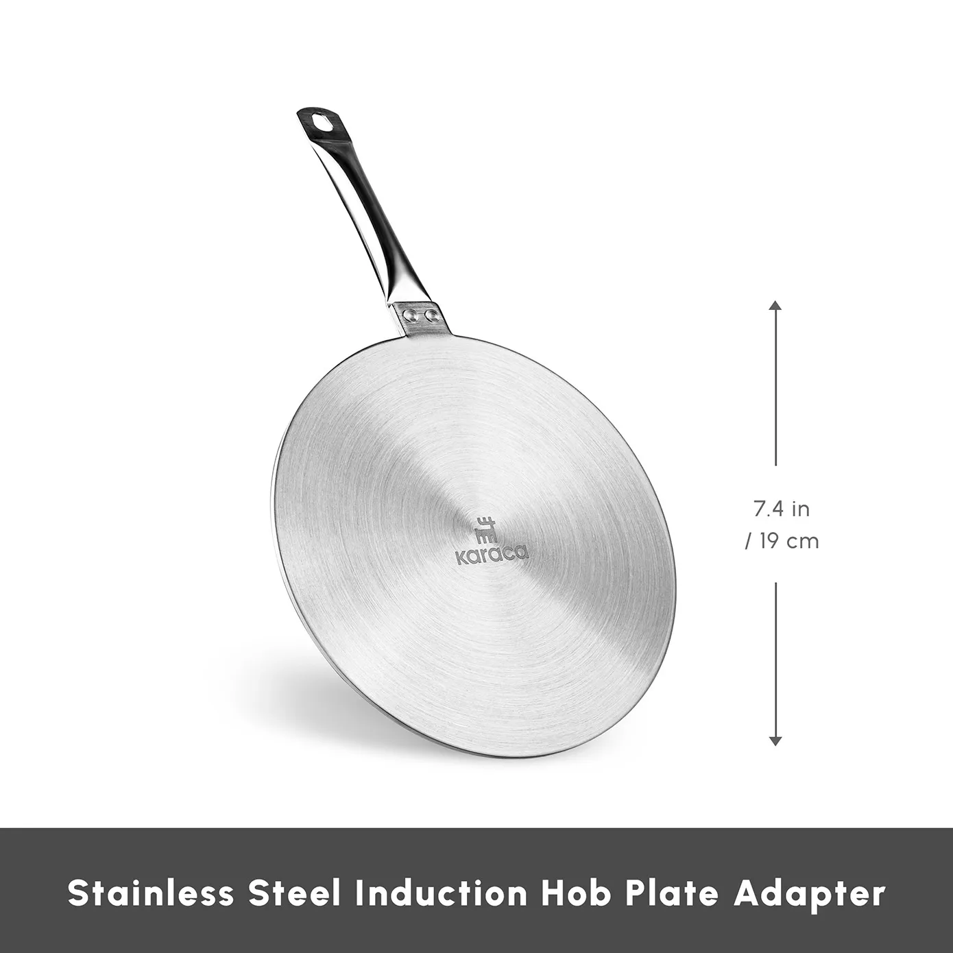 Karaca Stainless Steel Induction Hob Plate Adapter, 19cm, Grey - Image 2