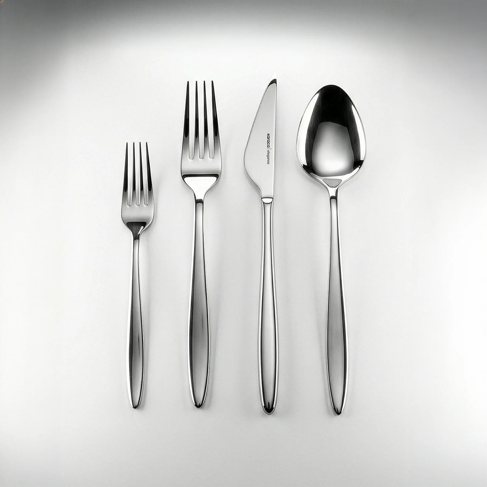 Karaca Nuova Stainless Steel 24-Piece Cutlery Set for 6 People, Silver - Image 2