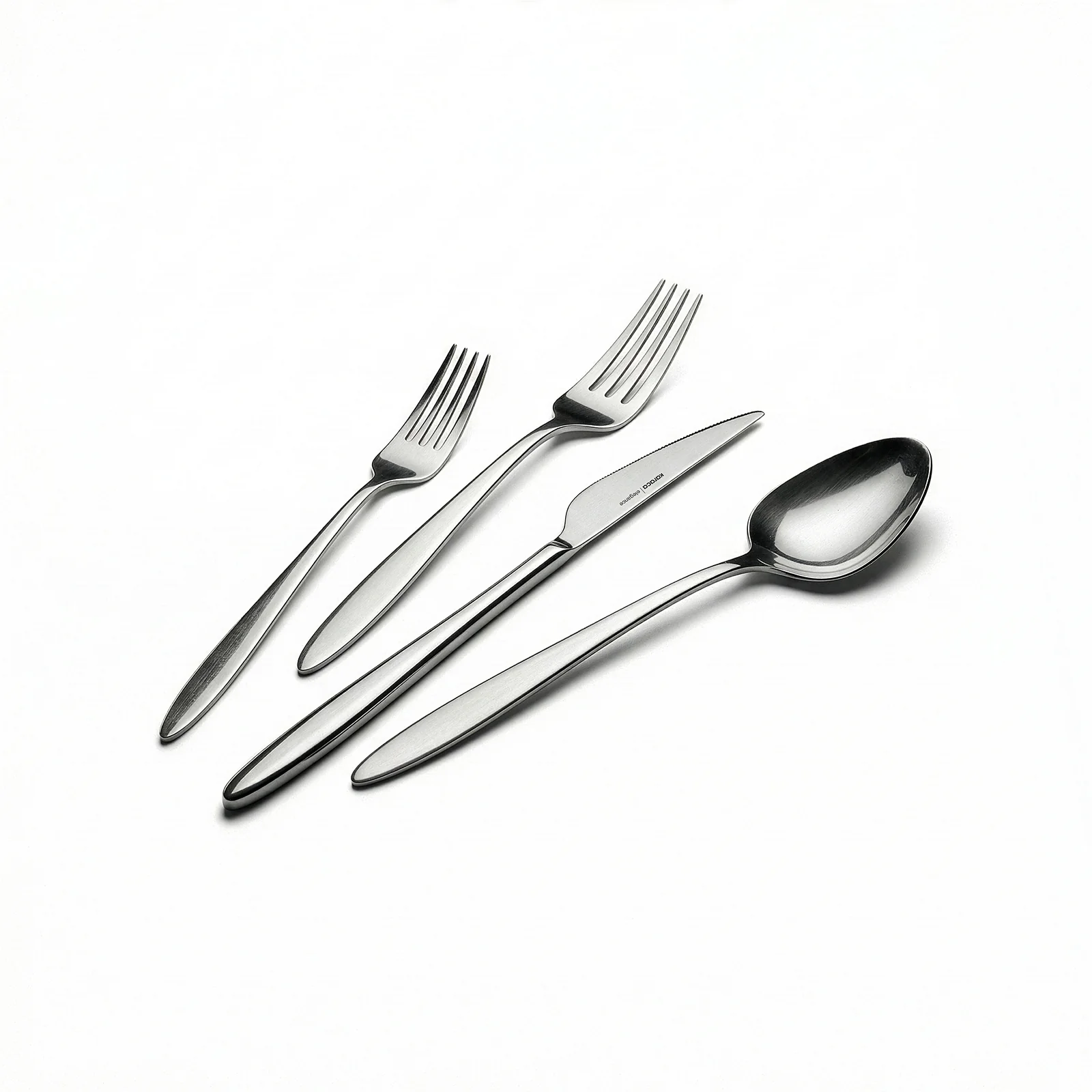 Karaca Nuova Stainless Steel 24-Piece Cutlery Set for 6 People, Silver - Image 9