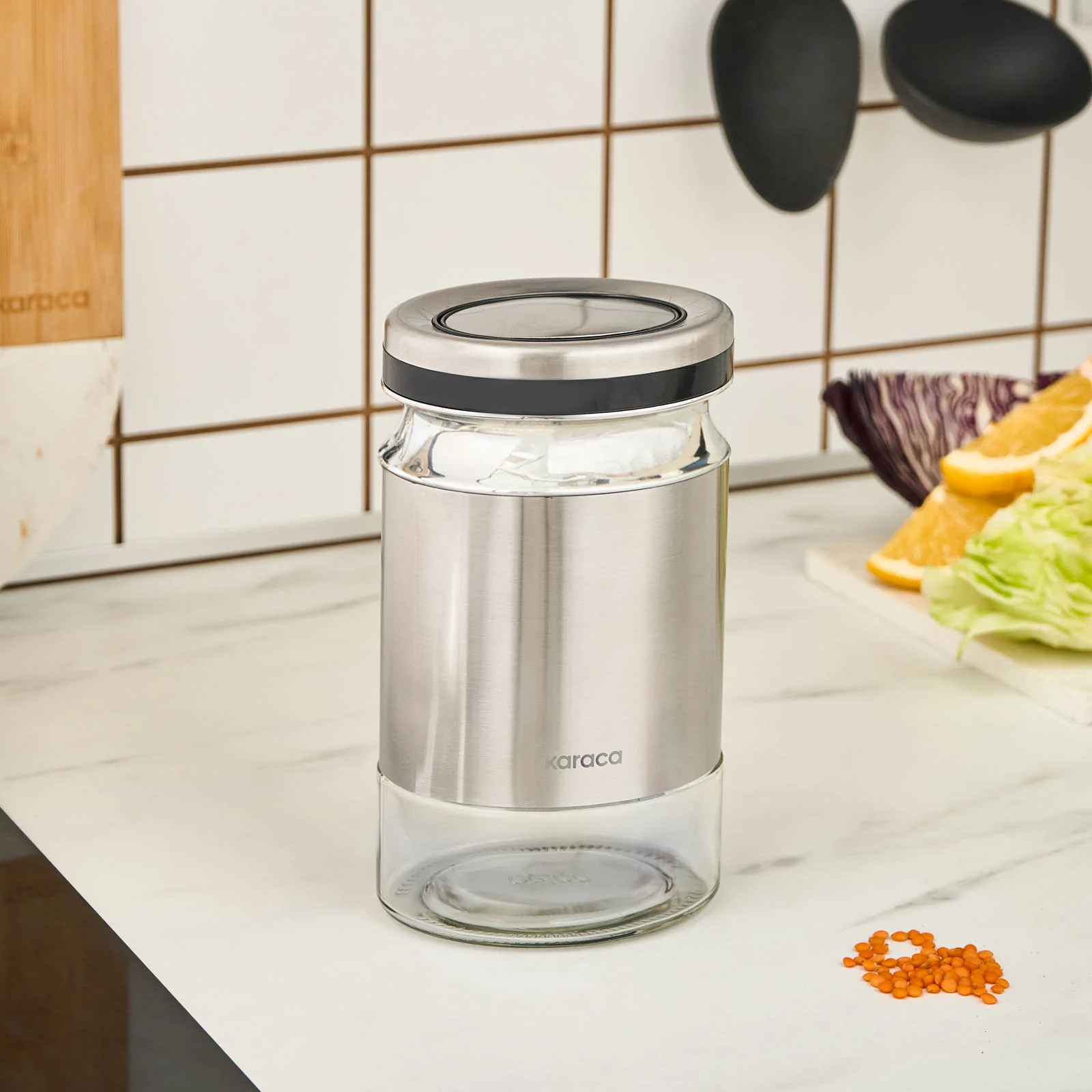 Karaca Stellum Storage Jar, 750ml, Inox - Image 2