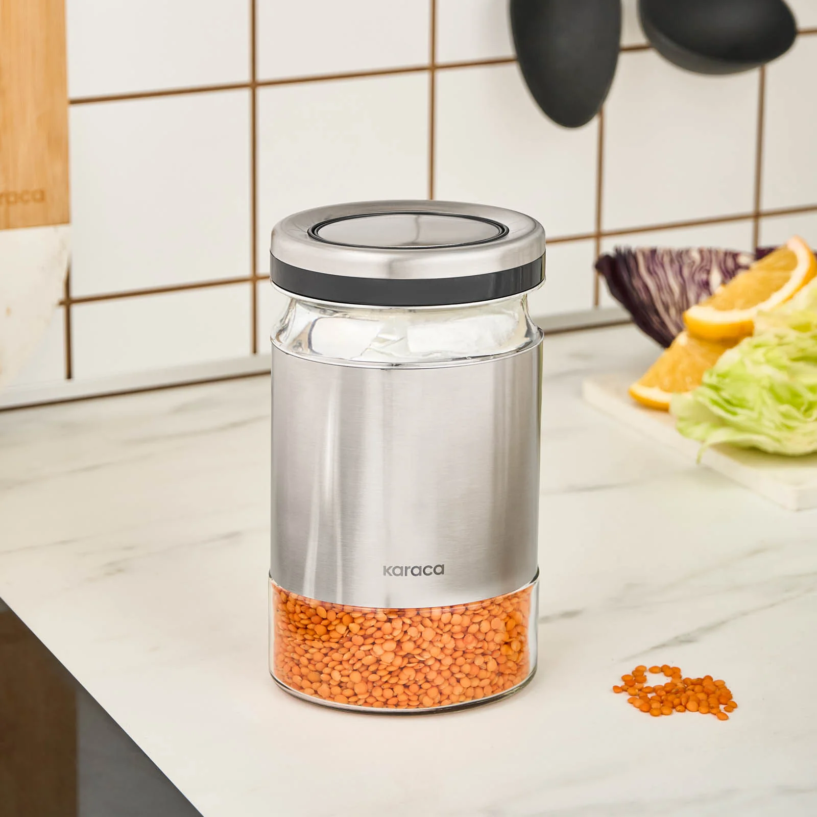 Karaca Stellum Storage Jar, 750ml, Inox - Image 3