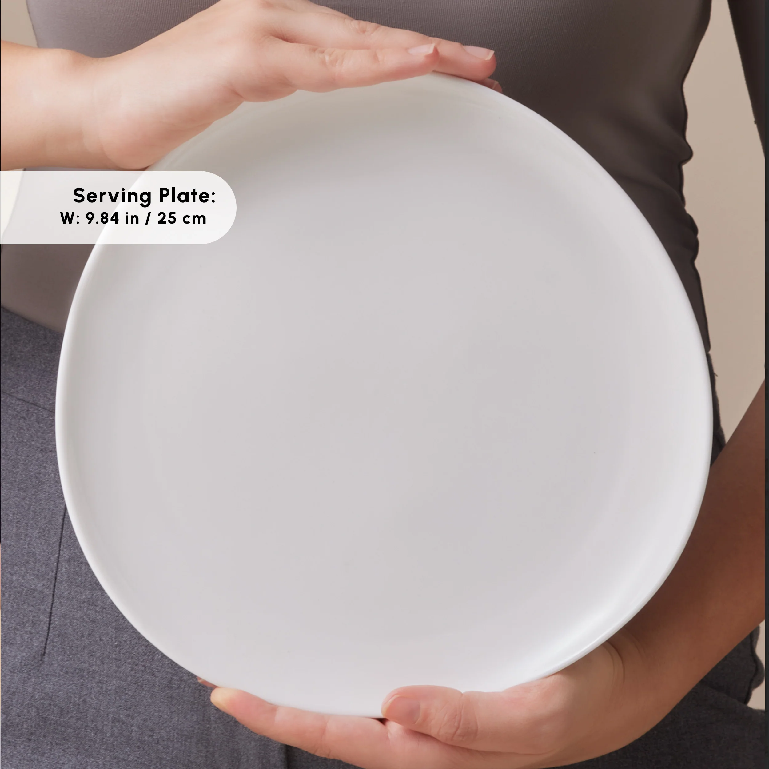 Karaca Stream Bone China Middle 34-Piece Serveware Set for 6 People, White - Image 6