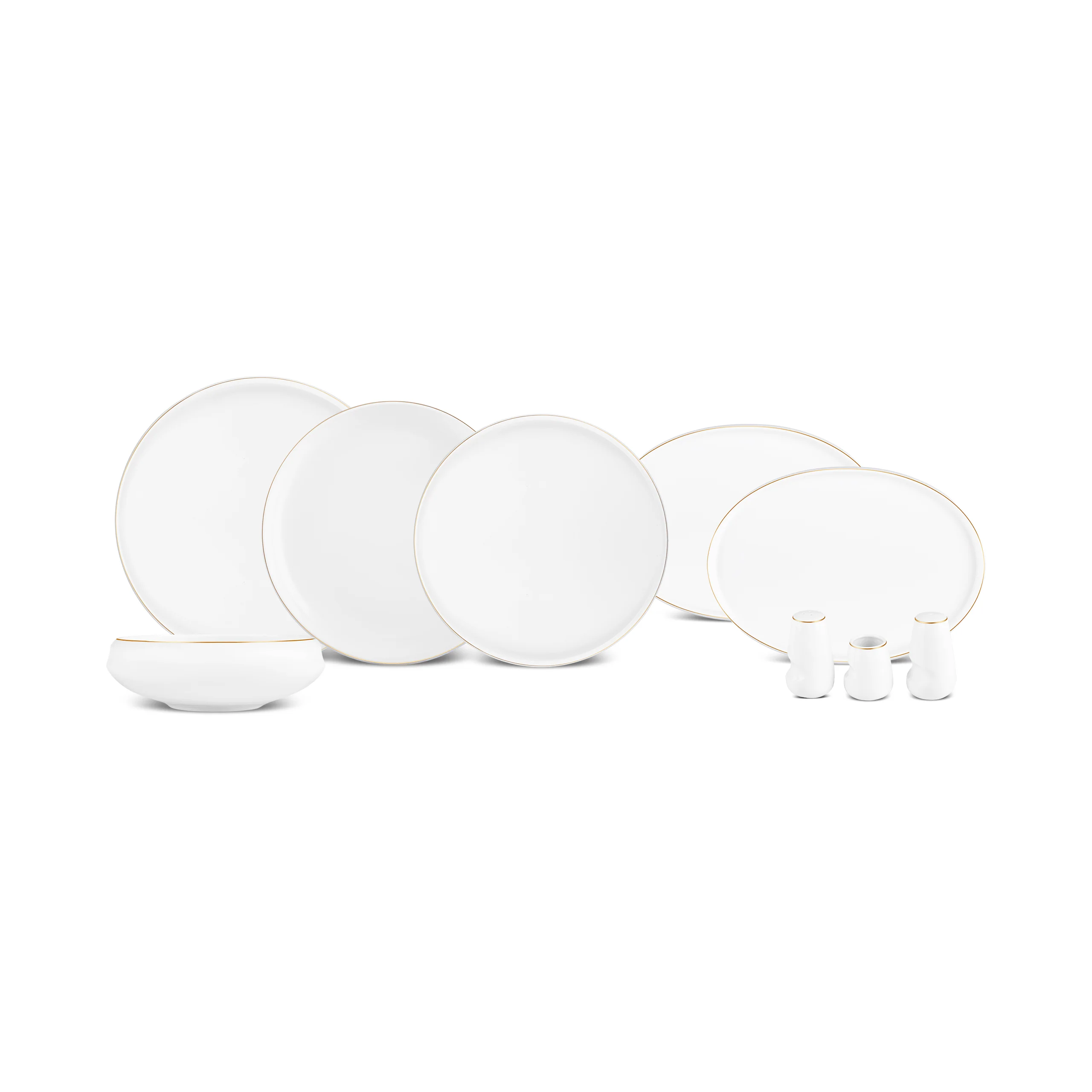 Karaca Stream Bone China New Sunset 53-Piece Dinner Set for 12 People, Gold - Image 2