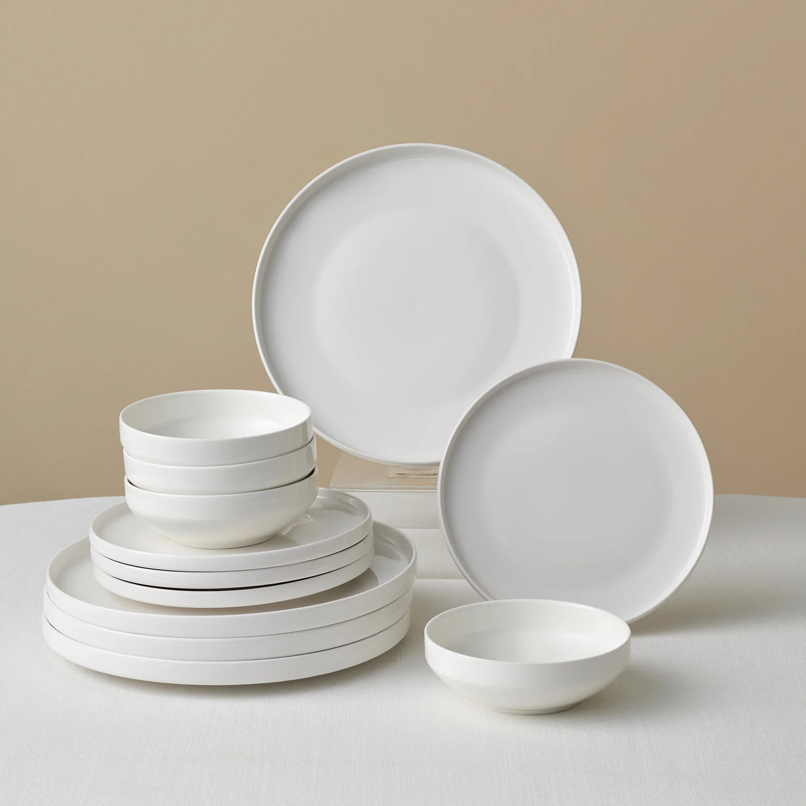 Karaca Stream Bone China Saturn 12-Piece Dinner Set for 4 People, White - Image 7