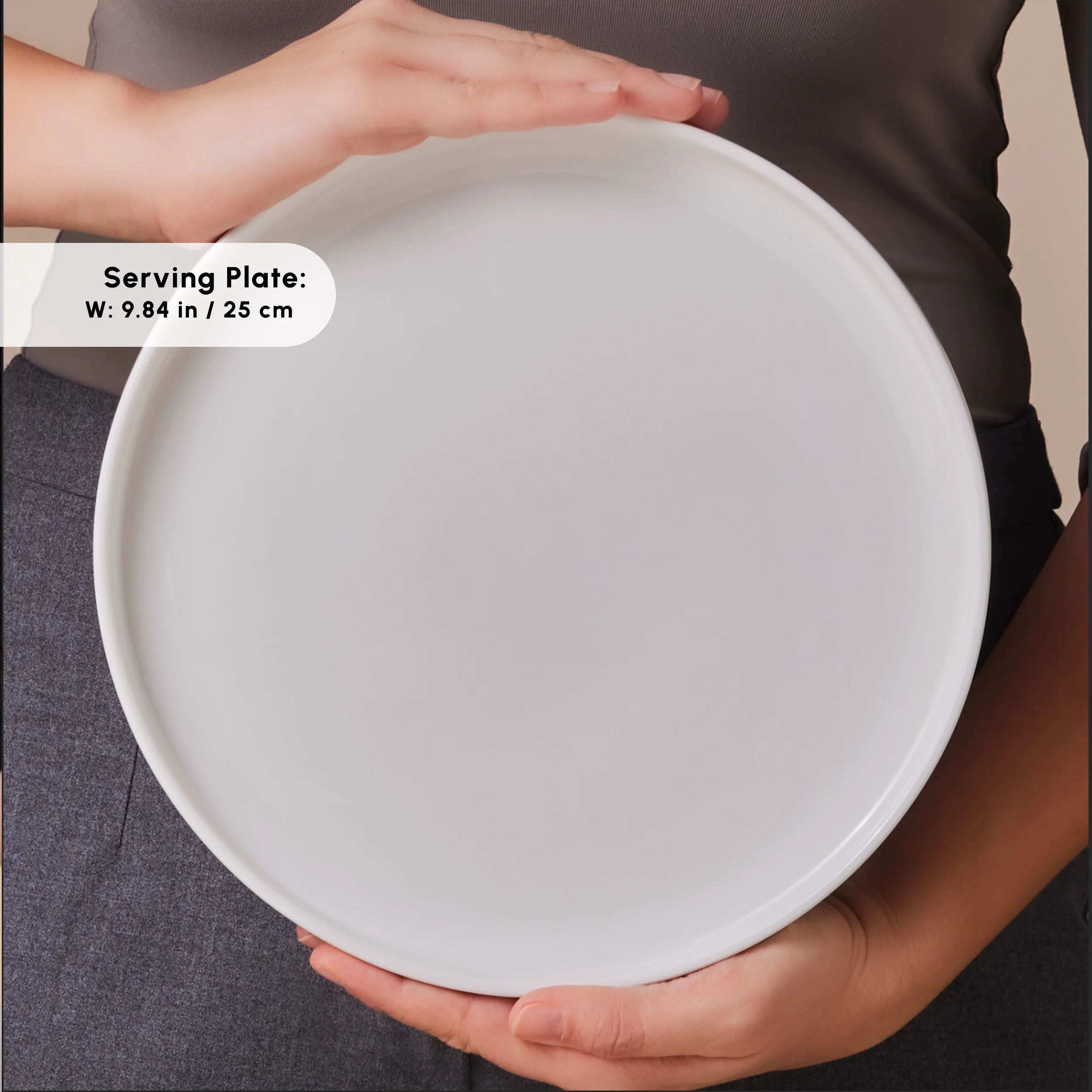 Karaca Stream Bone China Meridian 34-Piece Serveware Set for 6 People, White - Image 6
