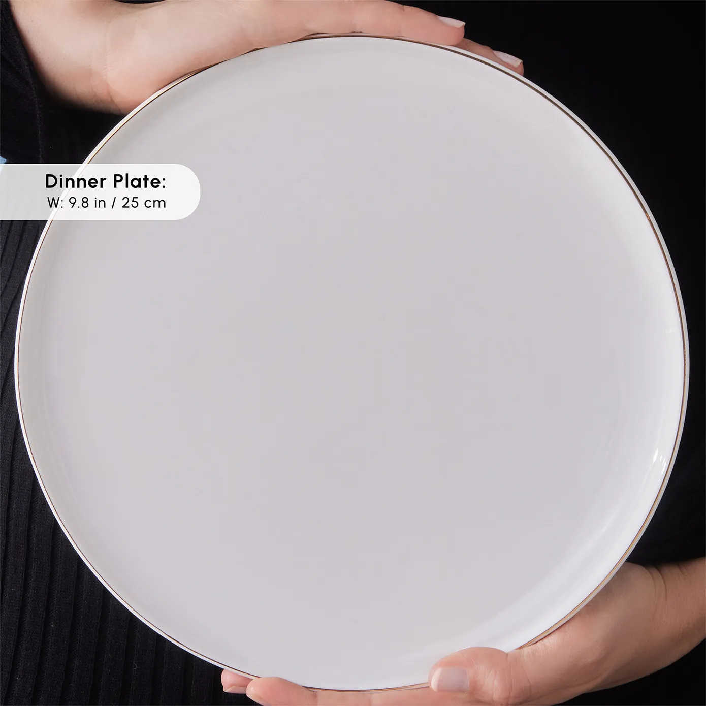 Karaca Stream Pure Hole 34-Piece Serveware Set for 6 People, White Gold - Image 7