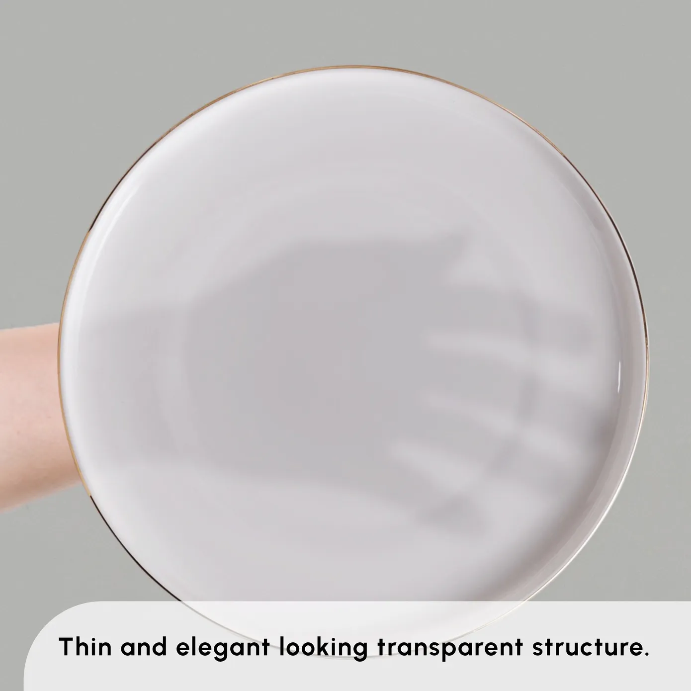 Karaca Stream Bone China New Meridian 59-Piece Dinner Set for 12 People, White Gold - Image 5