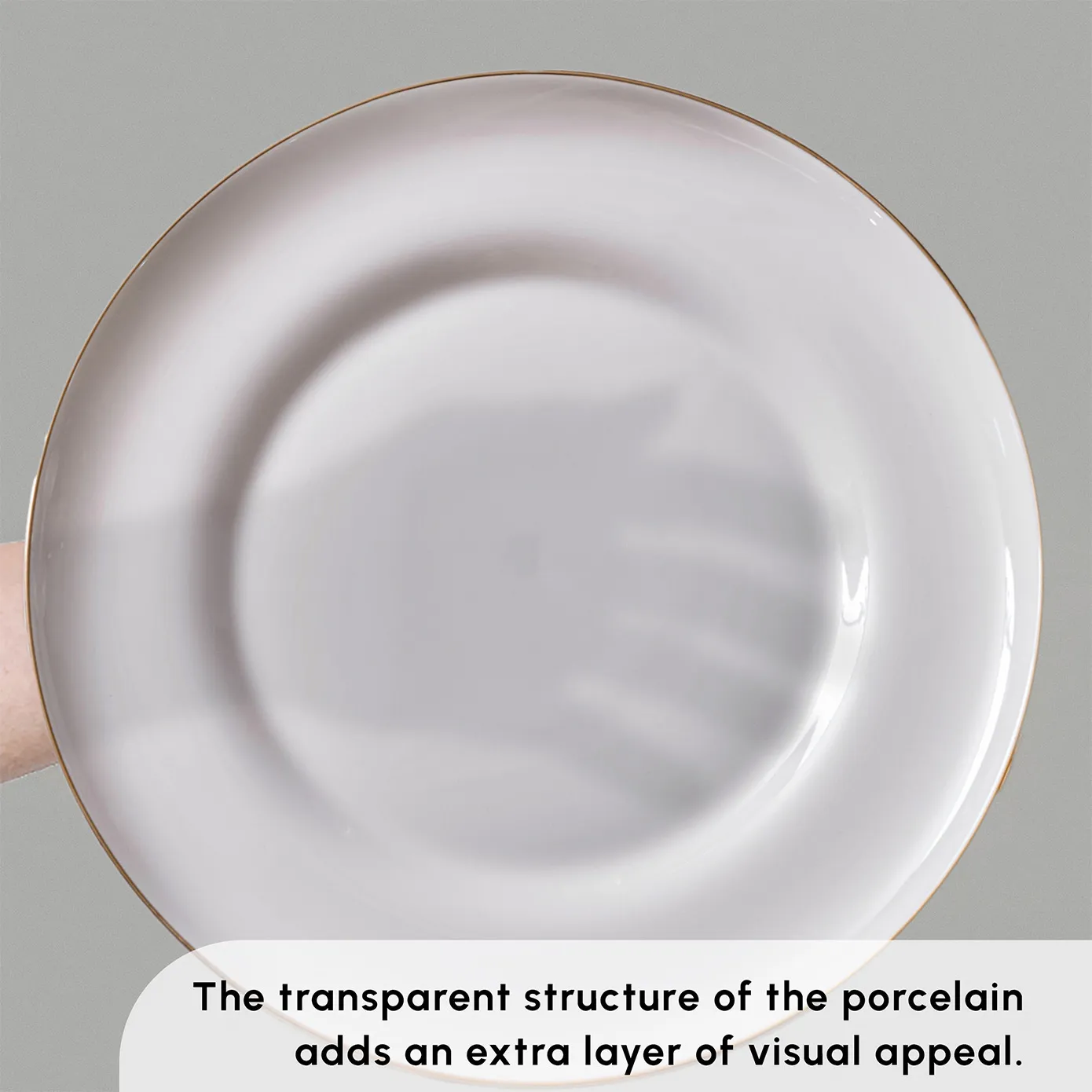Karaca Stream Bone China Nefeli 56-Piece Dinner Set for 12 People, Gold - Image 5