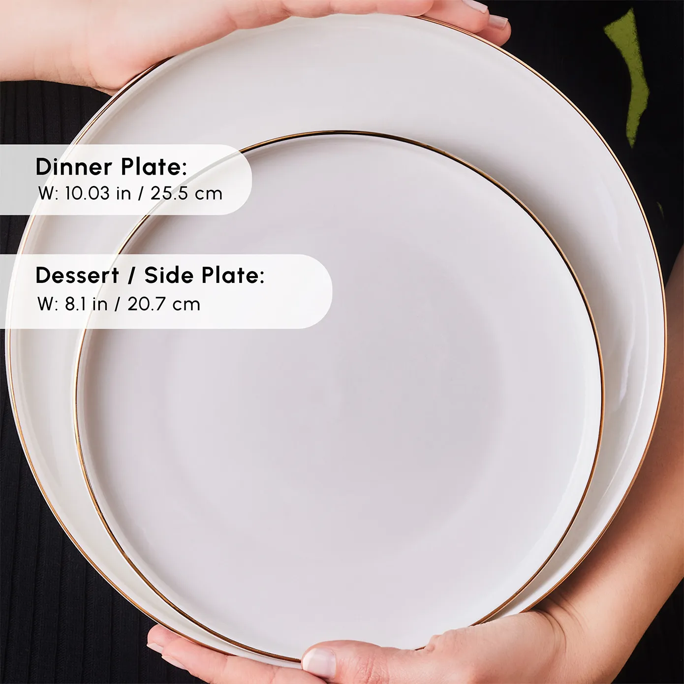 Karaca Streamline New Saturn 12-Piece Bone China Dinner Set for 4 People, Gold - Image 7