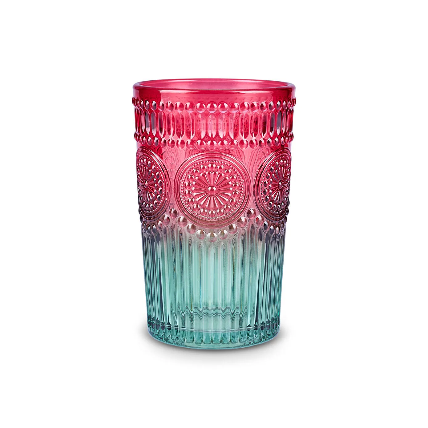 Karaca Sunflower Highball Glass, 330ml, Blue Pink