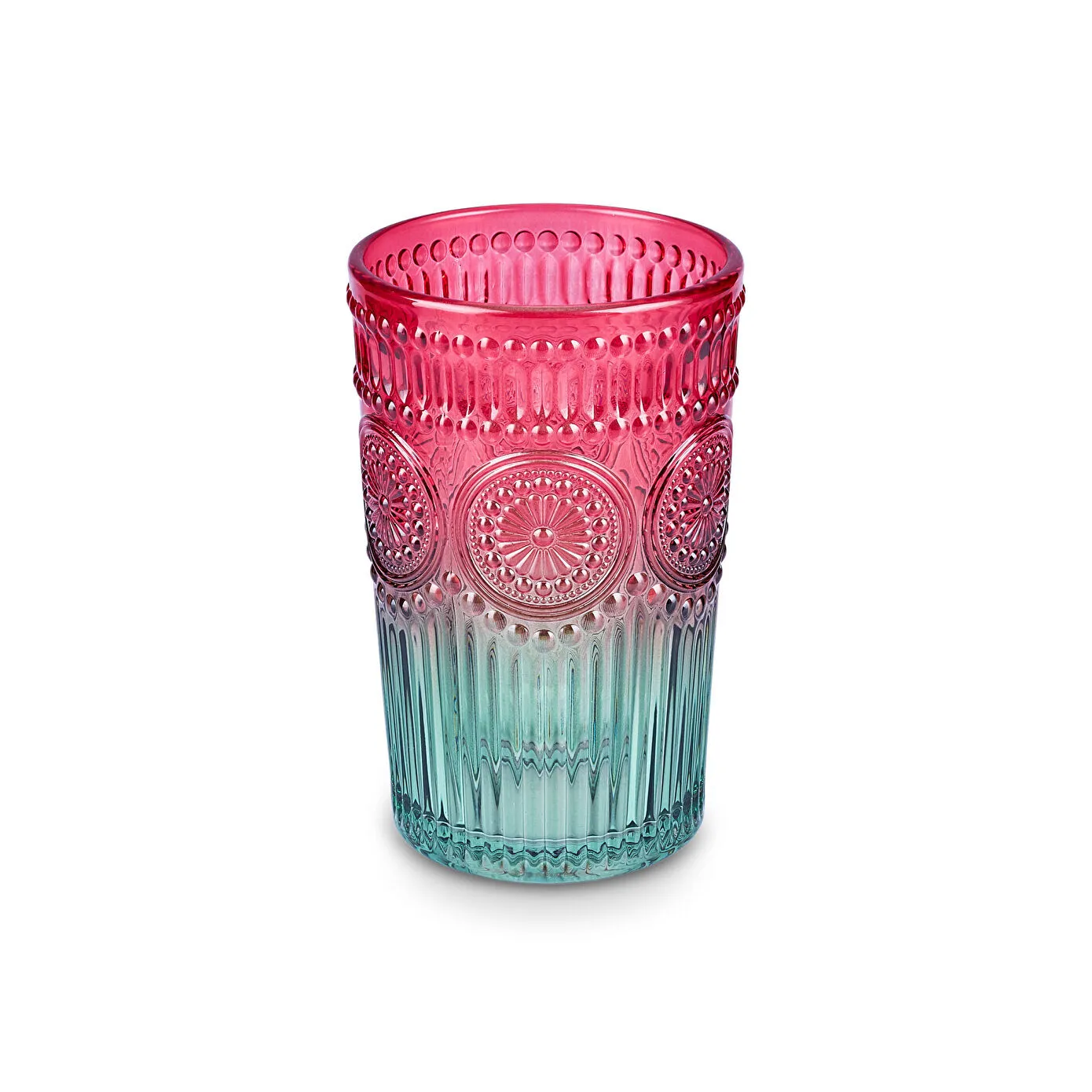 Karaca Sunflower Highball Glass, 330ml, Blue Pink - Image 2