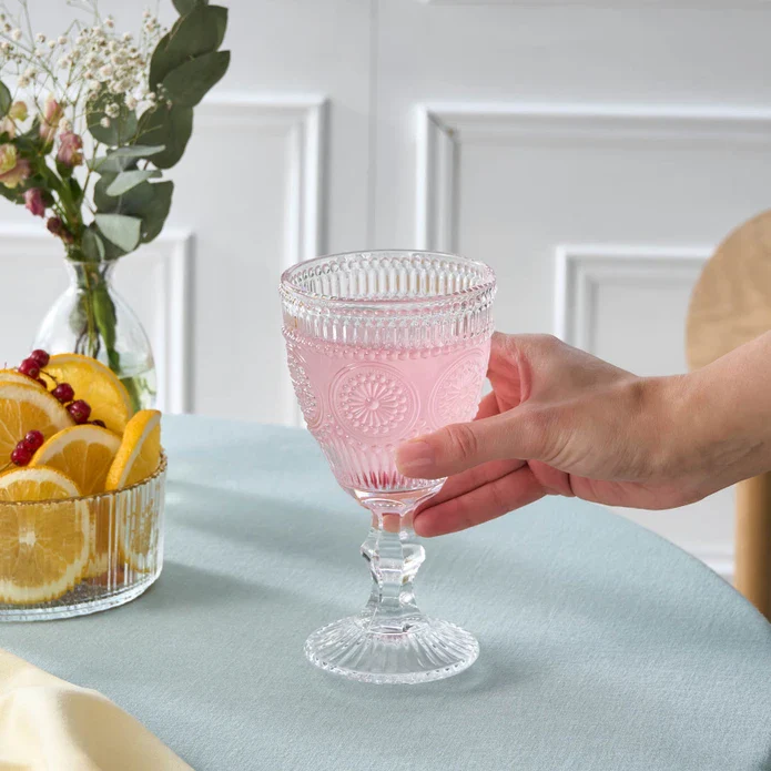 Karaca Sunflower Wine Glass, 309ml, Clear - Image 2