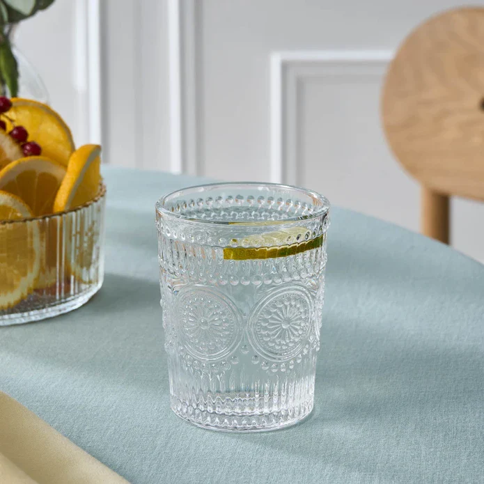 Karaca Sunflower Norim Tumbler Glass, 274ml, Clear - Image 2