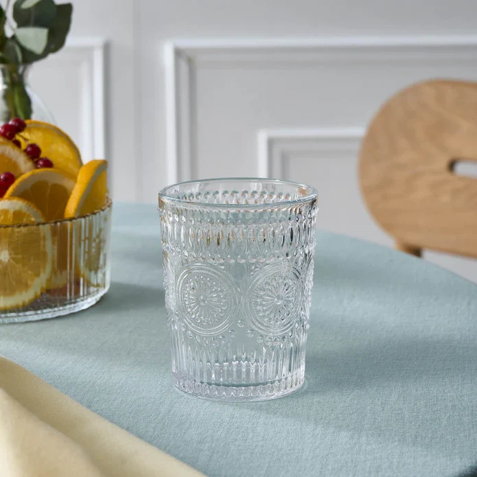 Karaca Sunflower Norim Tumbler Glass, 274ml, Clear - Image 3