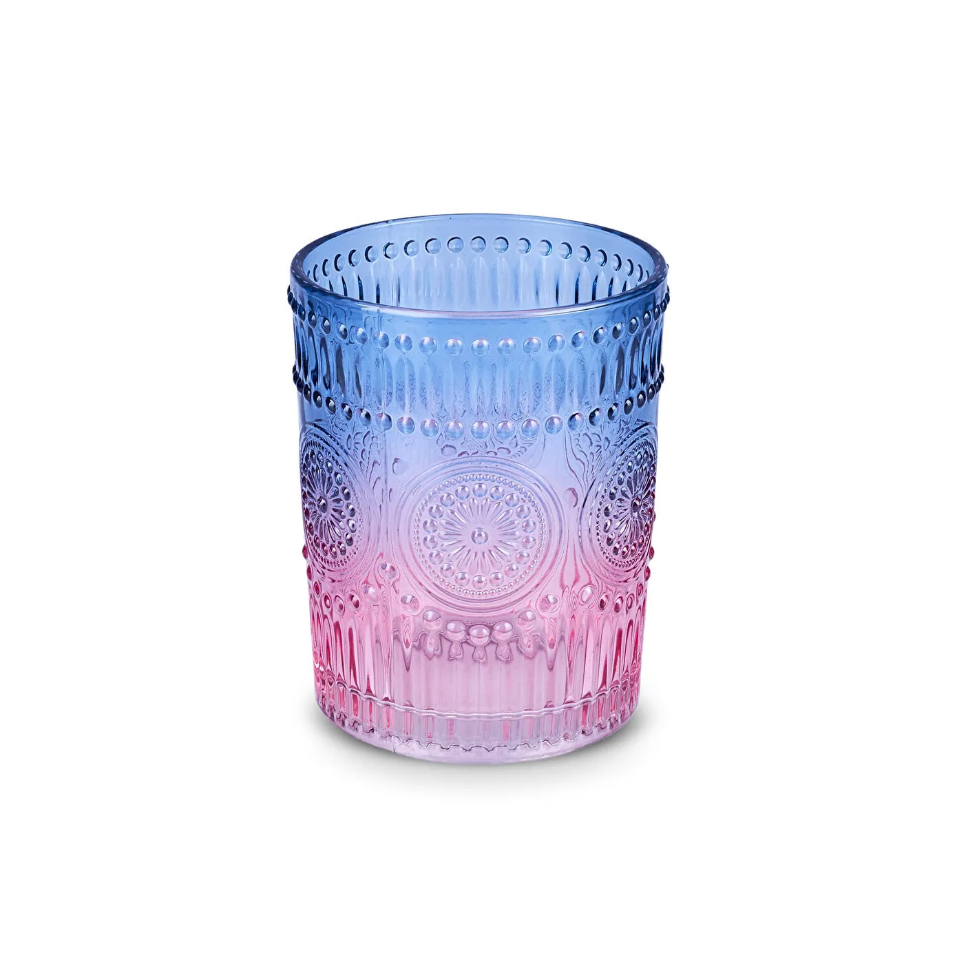 Karaca Sunflower Glass Tumbler Glass, 250ml, Blue - Pink - Image 5