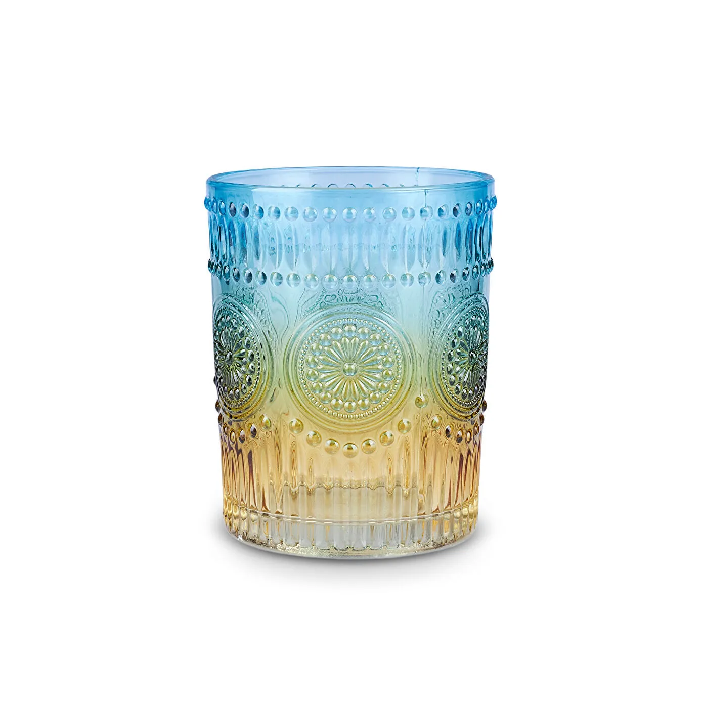 Karaca Sunflower Glass Tumbler Glass, 250ml, Blue Yellow - Image 4