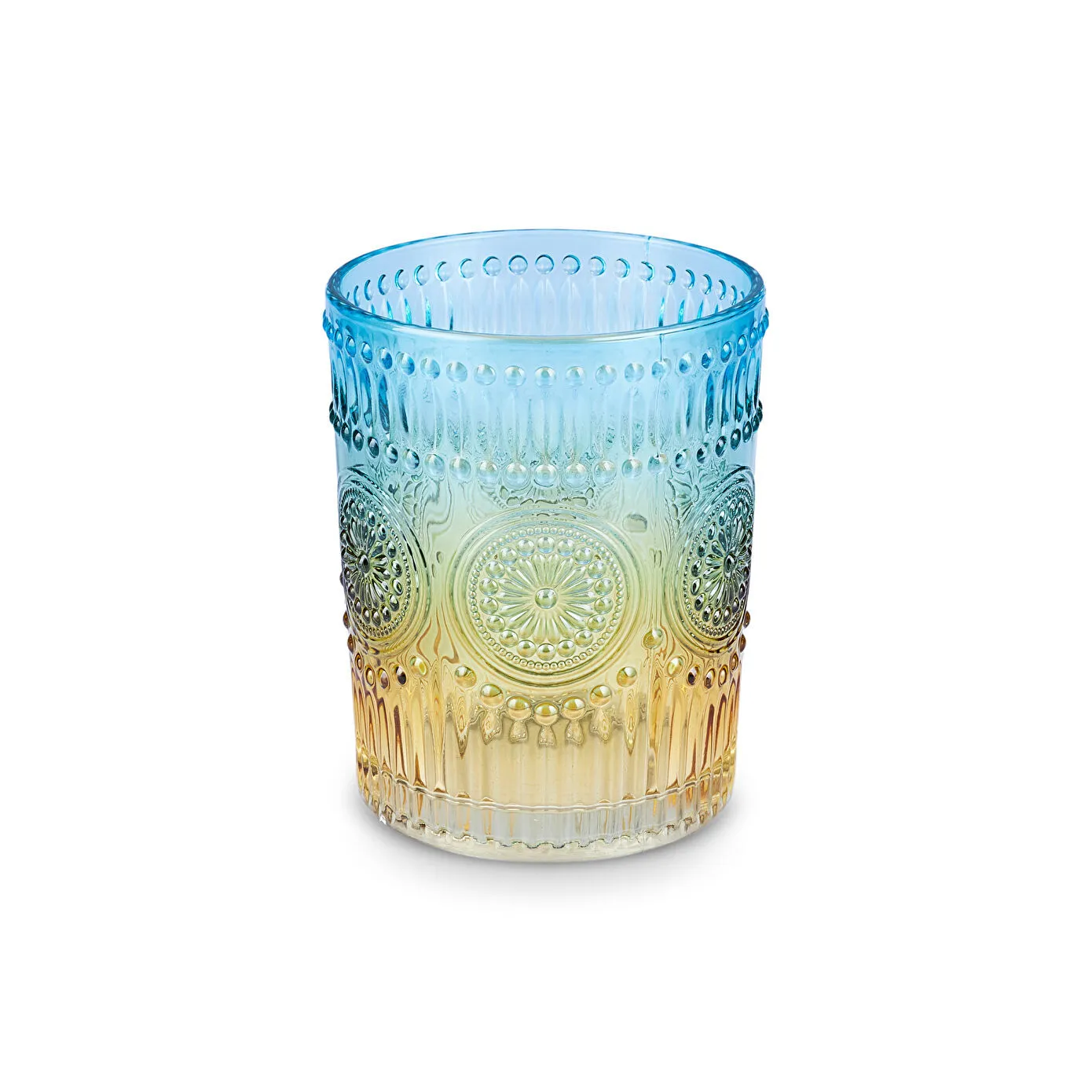 Karaca Sunflower Glass Tumbler Glass, 250ml, Blue Yellow - Image 5