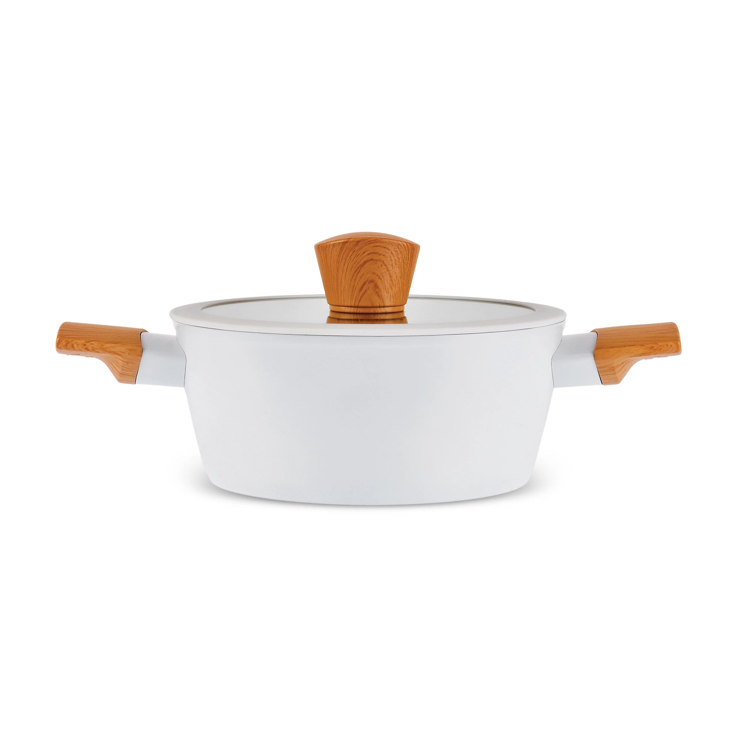 Karaca Swiss Crystal Almond Cream 12-Piece Non-Stick Induction Ceramic Cookware Set, Cream - Image 15