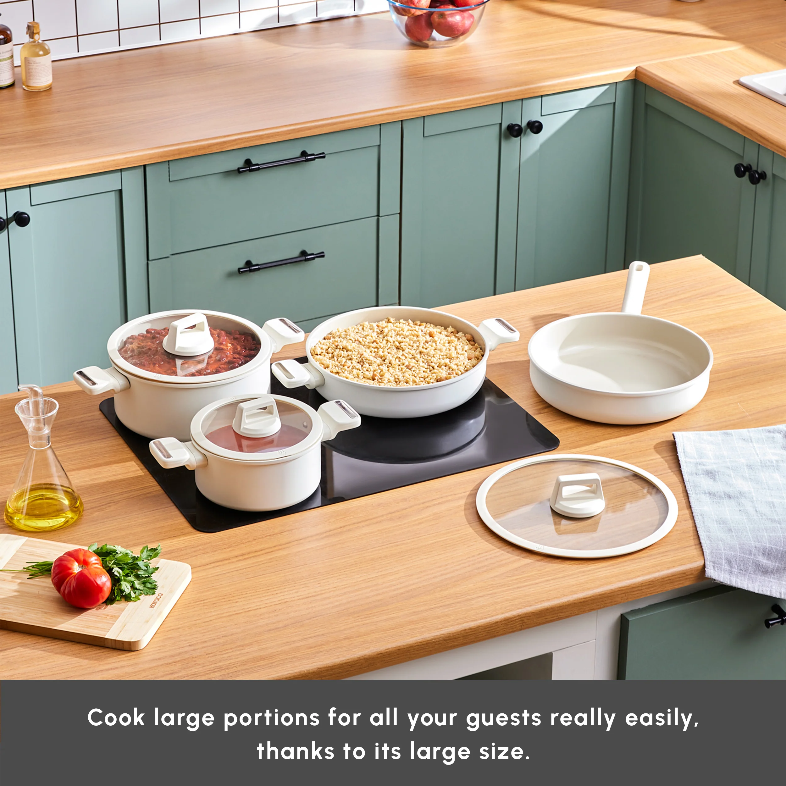Karaca Swiss Crystal Valenti Ceramica 7-Piece Non-Stick Induction Cookware Set - Image 7