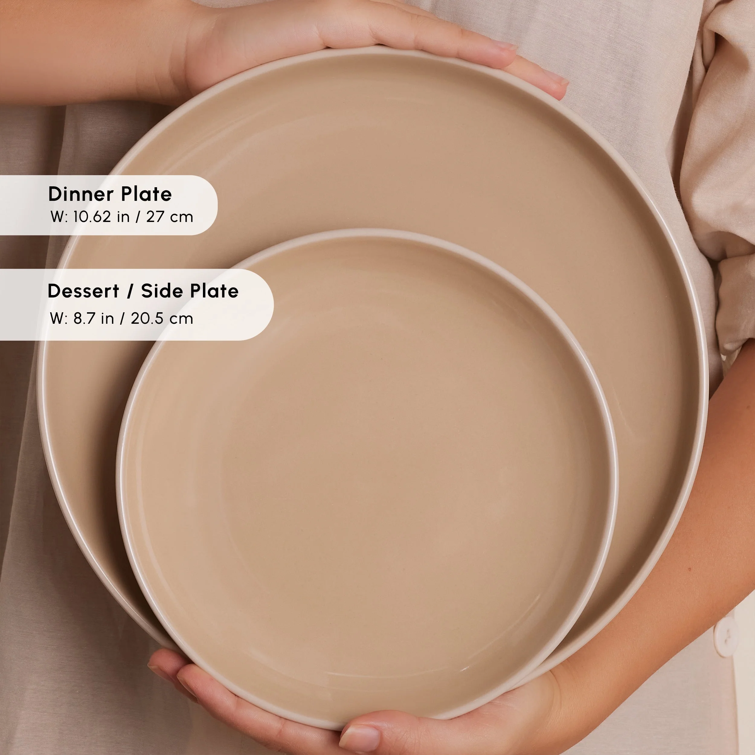 Karaca Terra 36-Piece Dinner Set for 8 People, Cream - Image 6