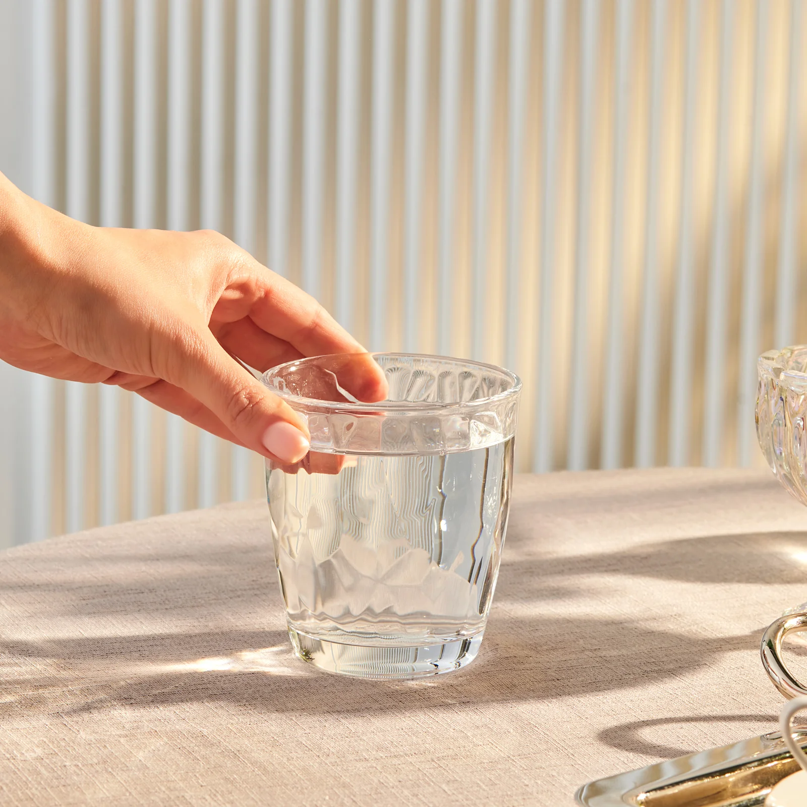 Karaca Terre Tumbler Glass, 370ml, Clear - Image 2