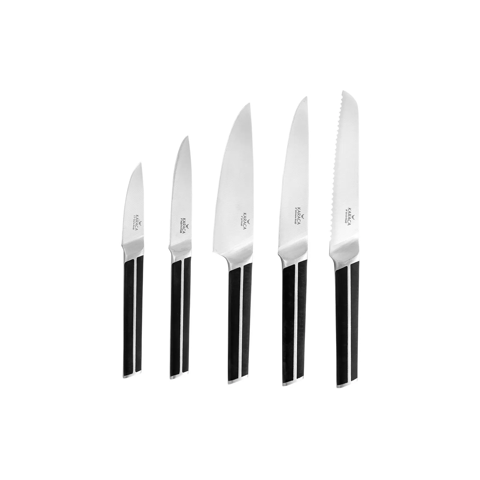 Karaca Teton 5 Piece Knife Block Set, Black - Image 5