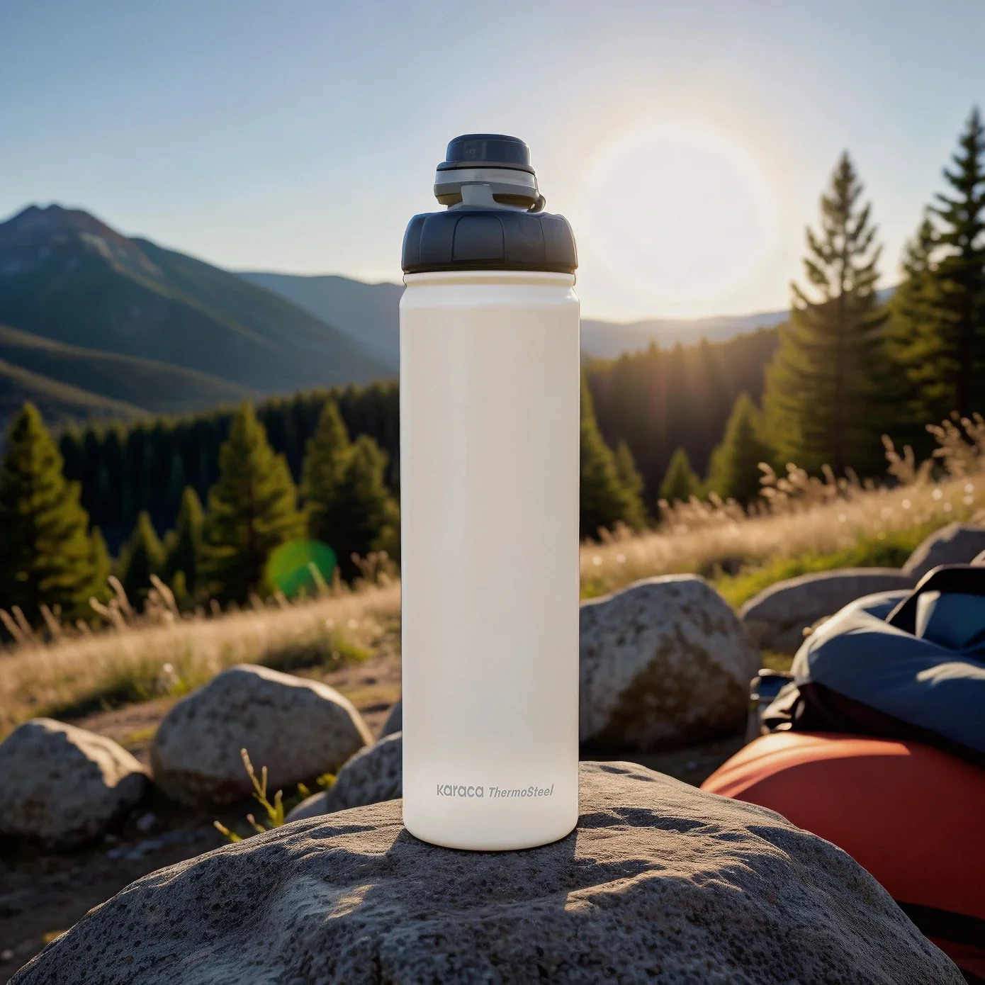 Karaca Thermosteel Earth Leak-Proof Flask, 680ml, Beige - Image 2