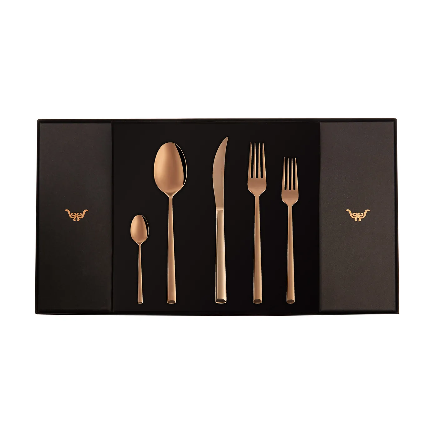 Karaca Tivoli 30-Piece Stainless Steel Cutlery Set for 6 People, Rose Gold - Image 12