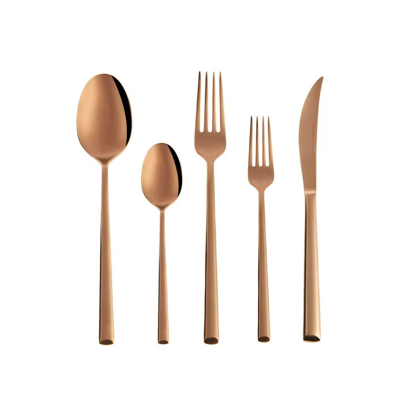 Karaca Tivoli 30-Piece Stainless Steel Cutlery Set for 6 People, Rose Gold - Image 2