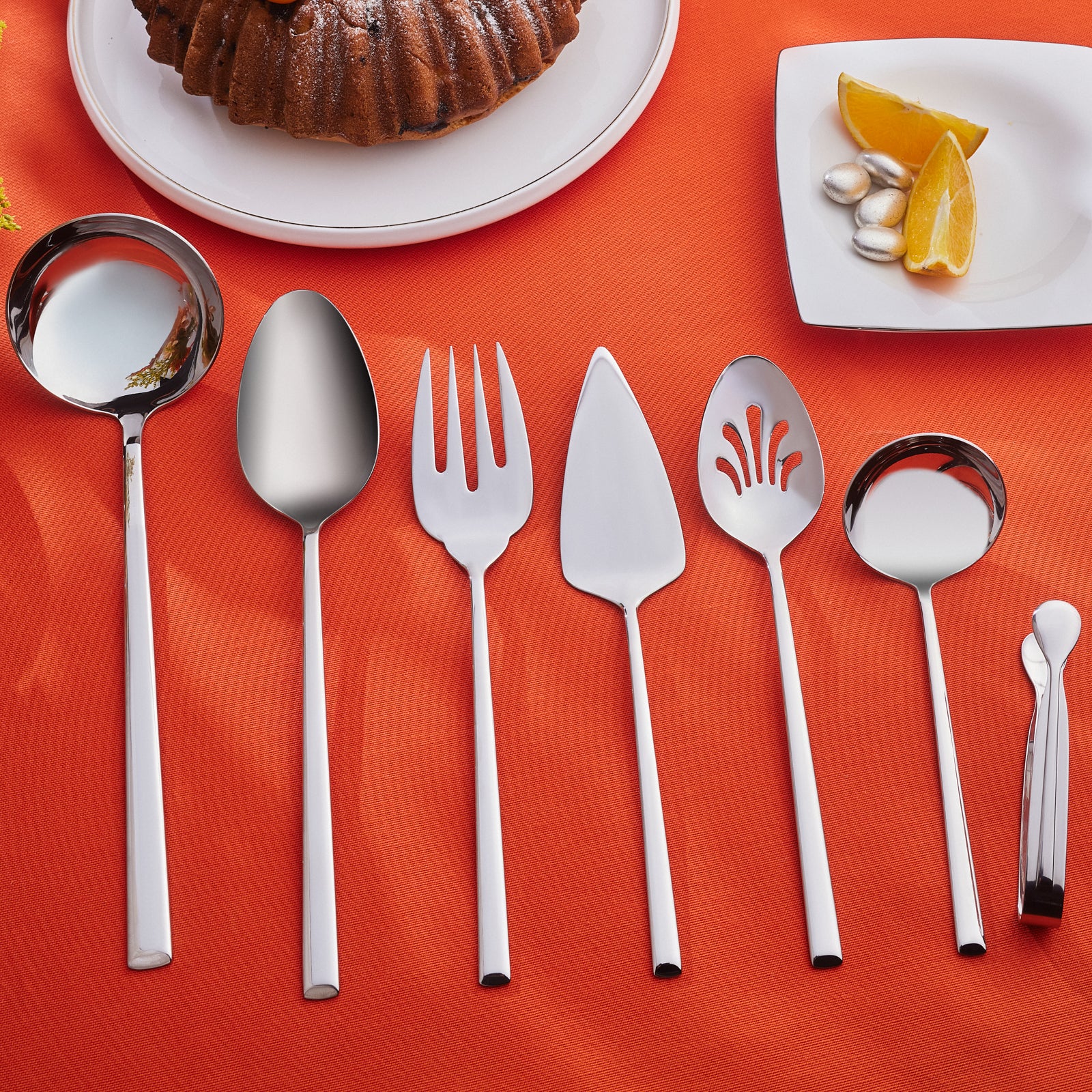 Karaca Tivoli 7-Piece Stainless Steel Boxed Serving Set, Silver - Image 3