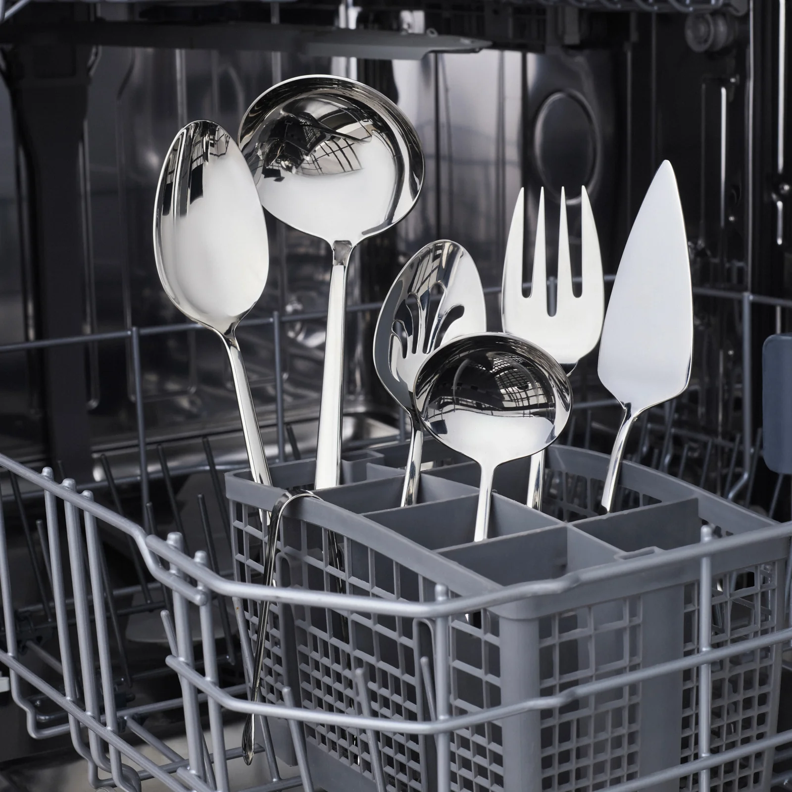 Karaca Tivoli 7-Piece Stainless Steel Boxed Serving Set, Silver - Image 7