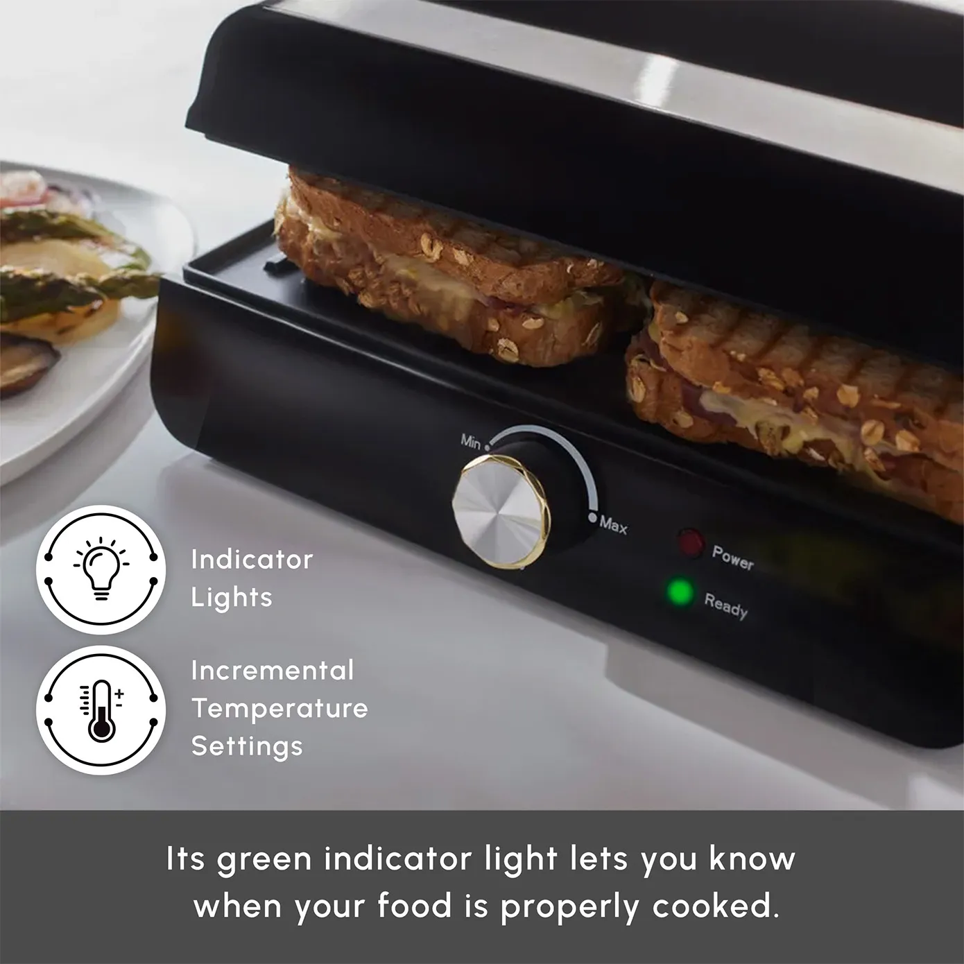 Karaca Toastmaster Grill and Sandwich Toaster, 2000W, Inox - Image 5