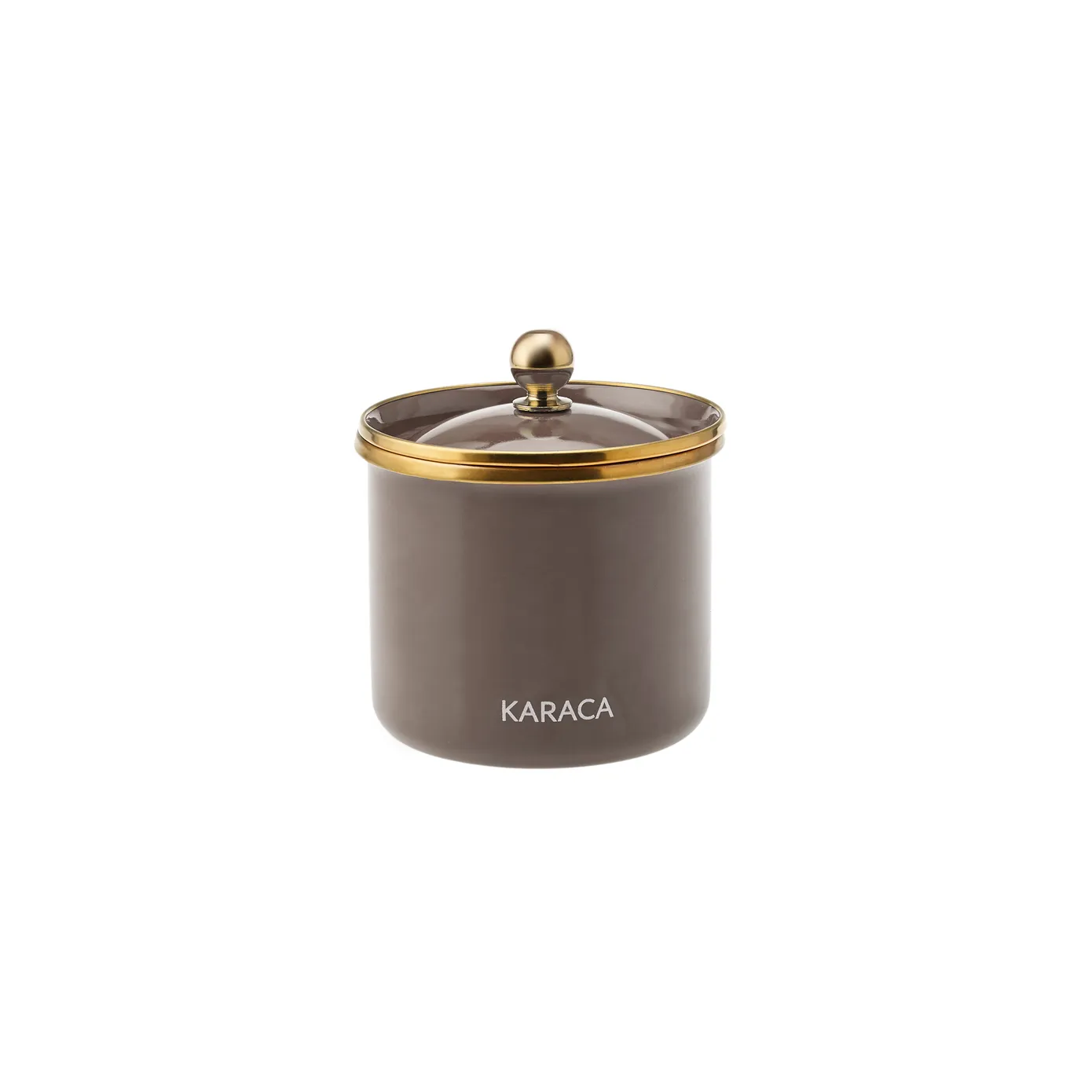 Karaca Troy Enamel Storage Jar, Small, Black Gold - Image 2