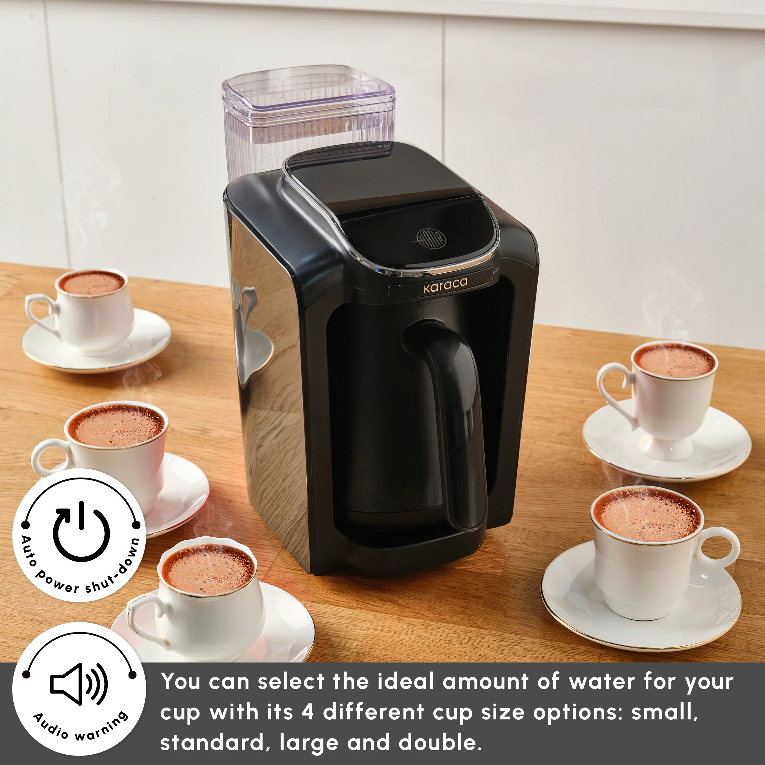 Karaca Hatır Aqua Turkish Coffee Maker, 735W, Black - Image 4
