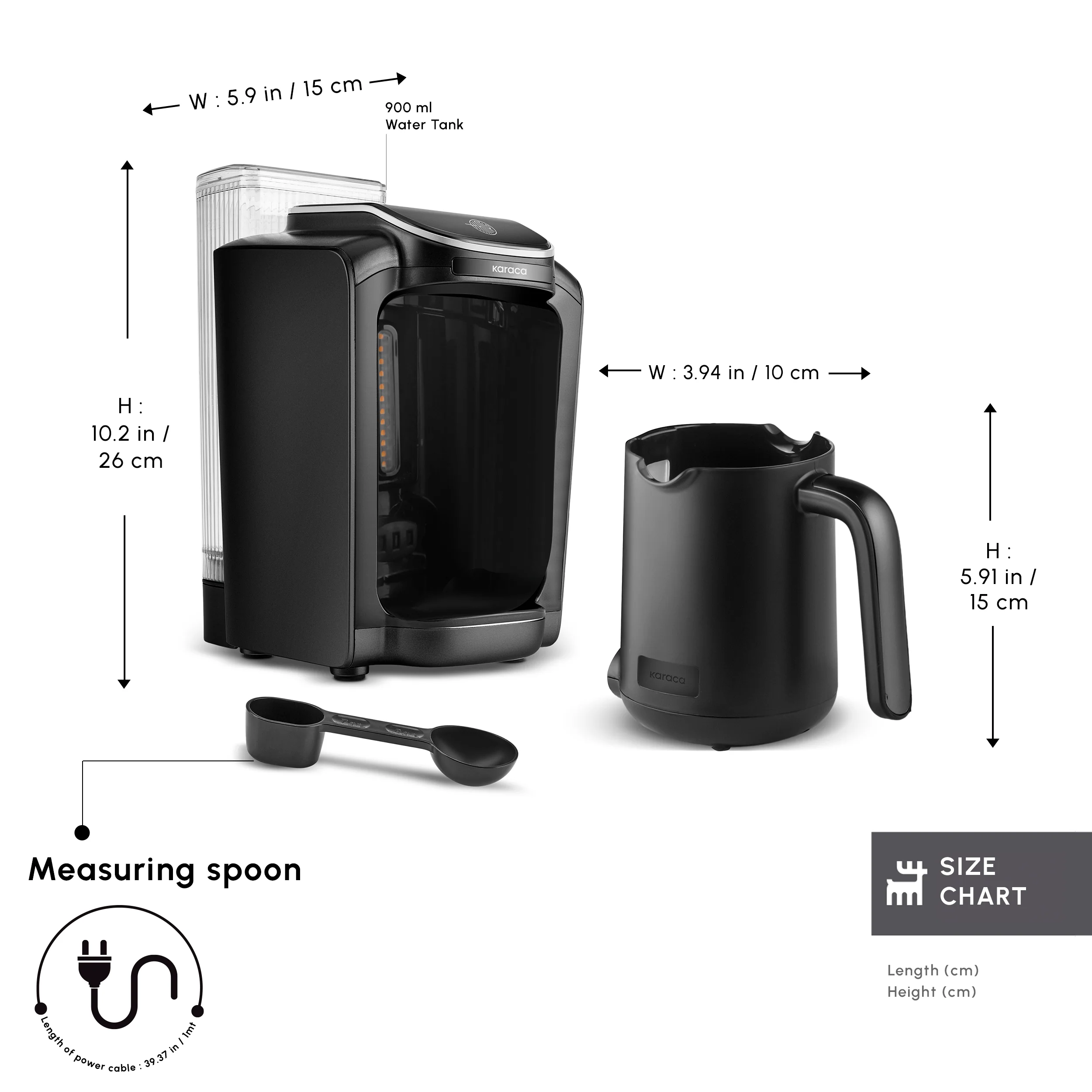 Karaca Hatır Aqua Turkish Coffee Maker, 735W, Black - Image 5