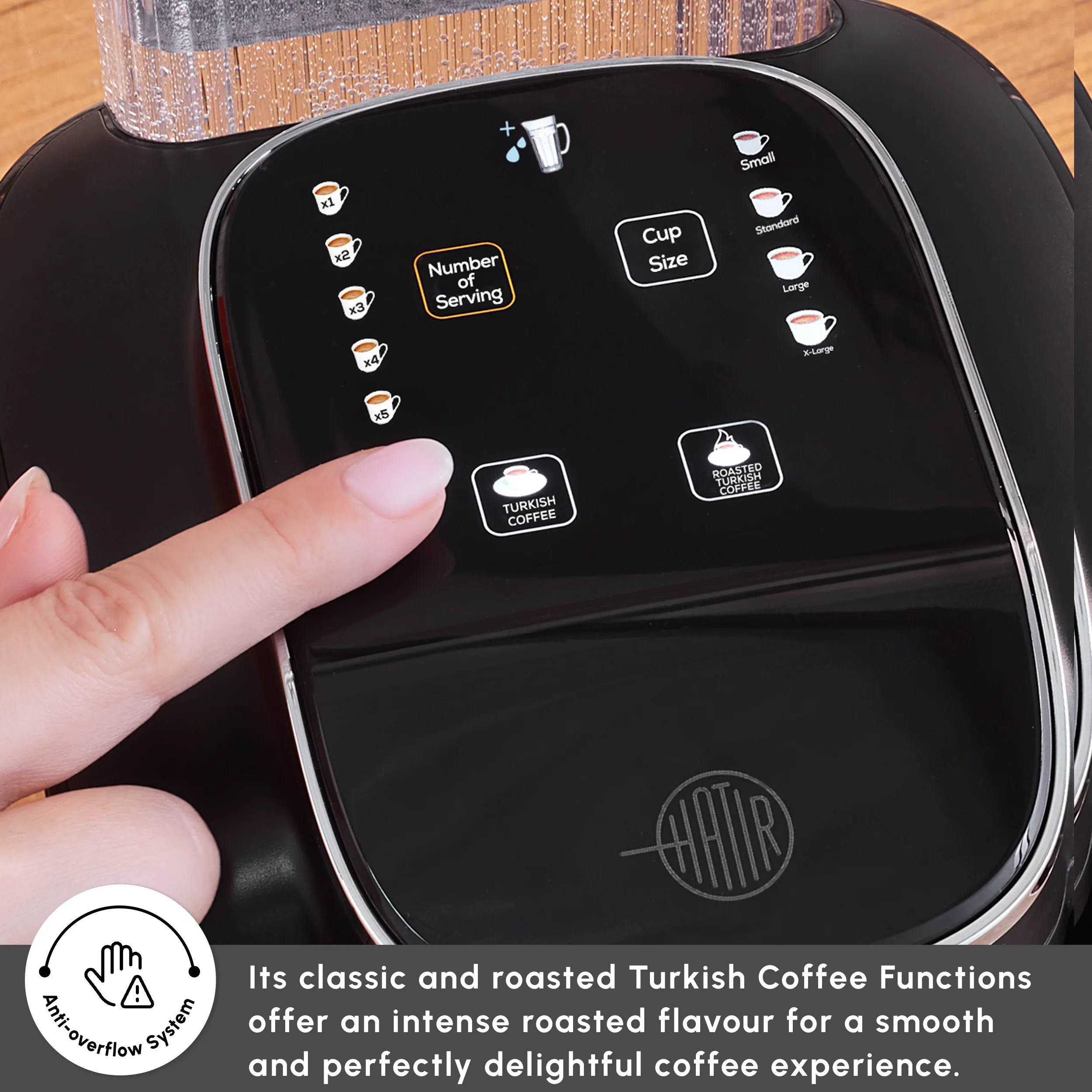 Karaca Hatır Aqua Turkish Coffee Maker, 735W, Black - Image 6
