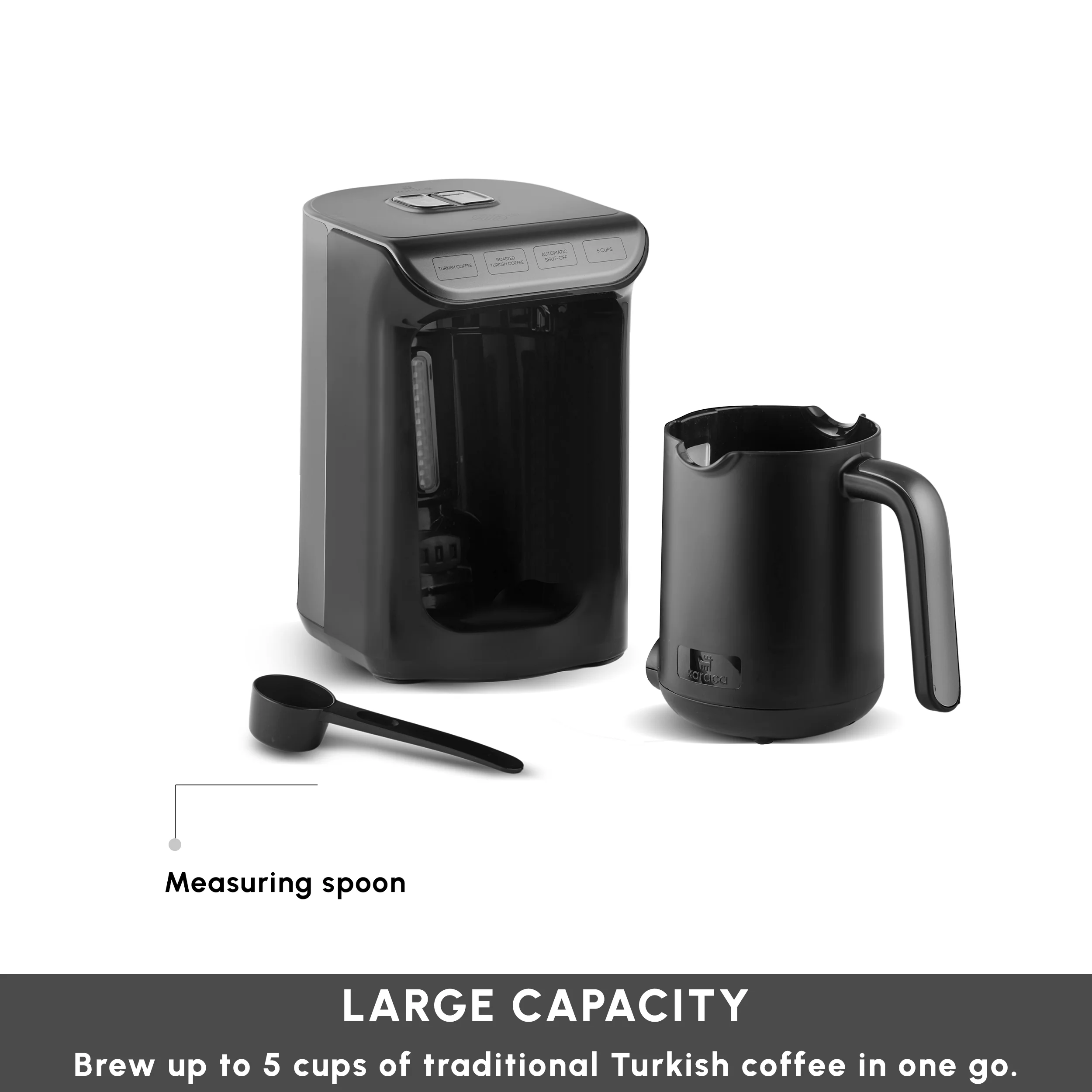 Karaca Hatır Köz Milky Turkish Coffee Maker, 535W, Galaxy Grey - Image 3