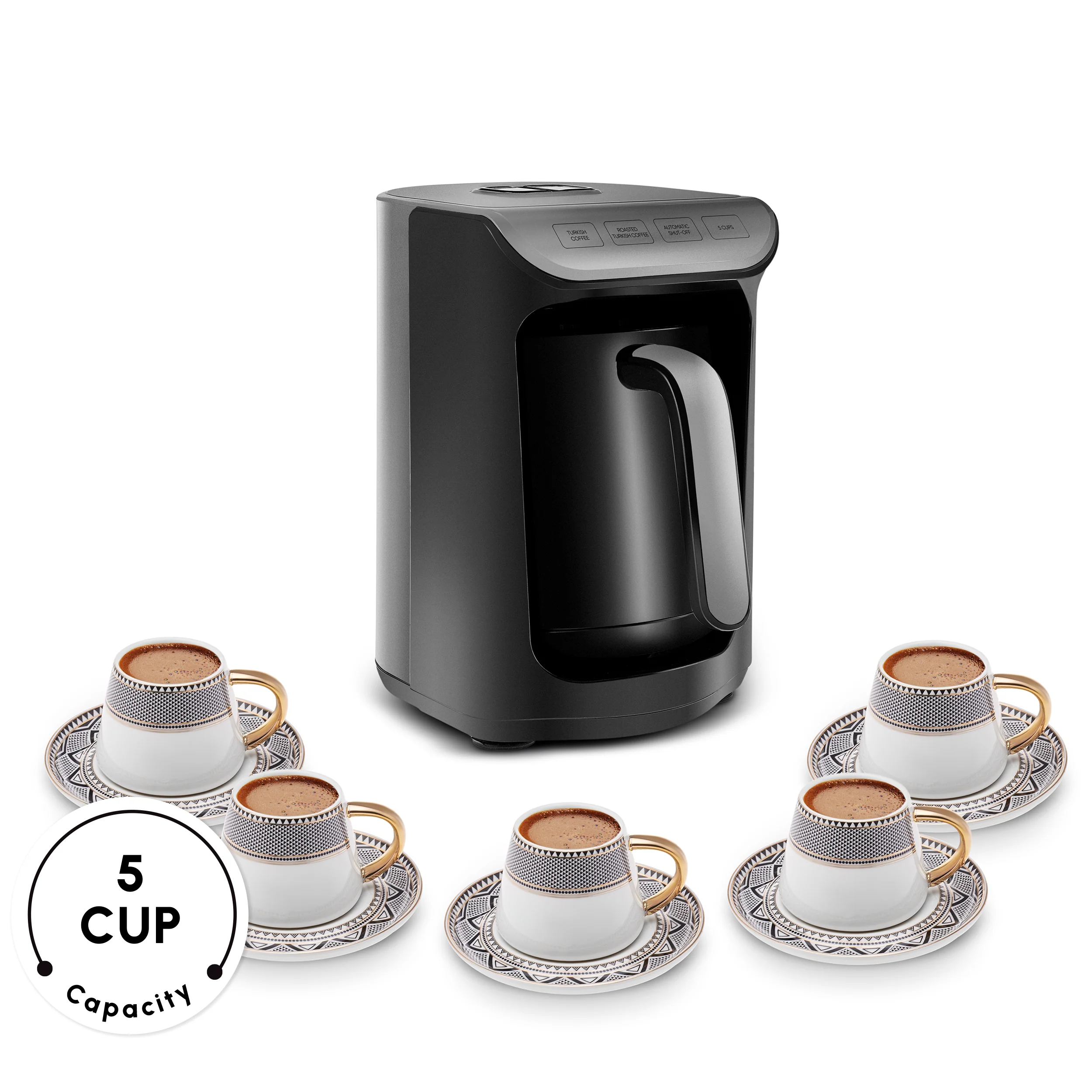 Karaca Hatır Köz Milky Turkish Coffee Maker, 535W, Galaxy Grey - Image 5