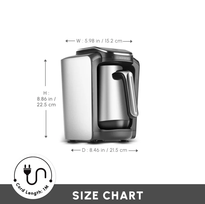 Karaca Hatır Neo Inox Turkish Coffee Maker, 735W, 300ml, Inox - Image 2