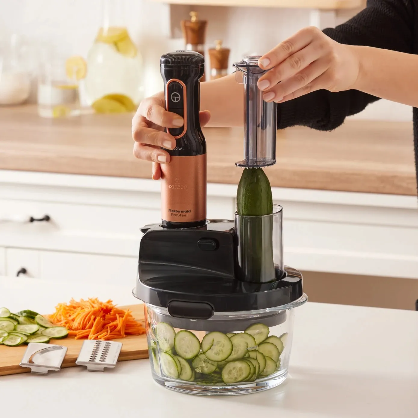 Karaca Mastermaid ProSteel Glass Food Processor, 2500W, Black Copper - Image 3