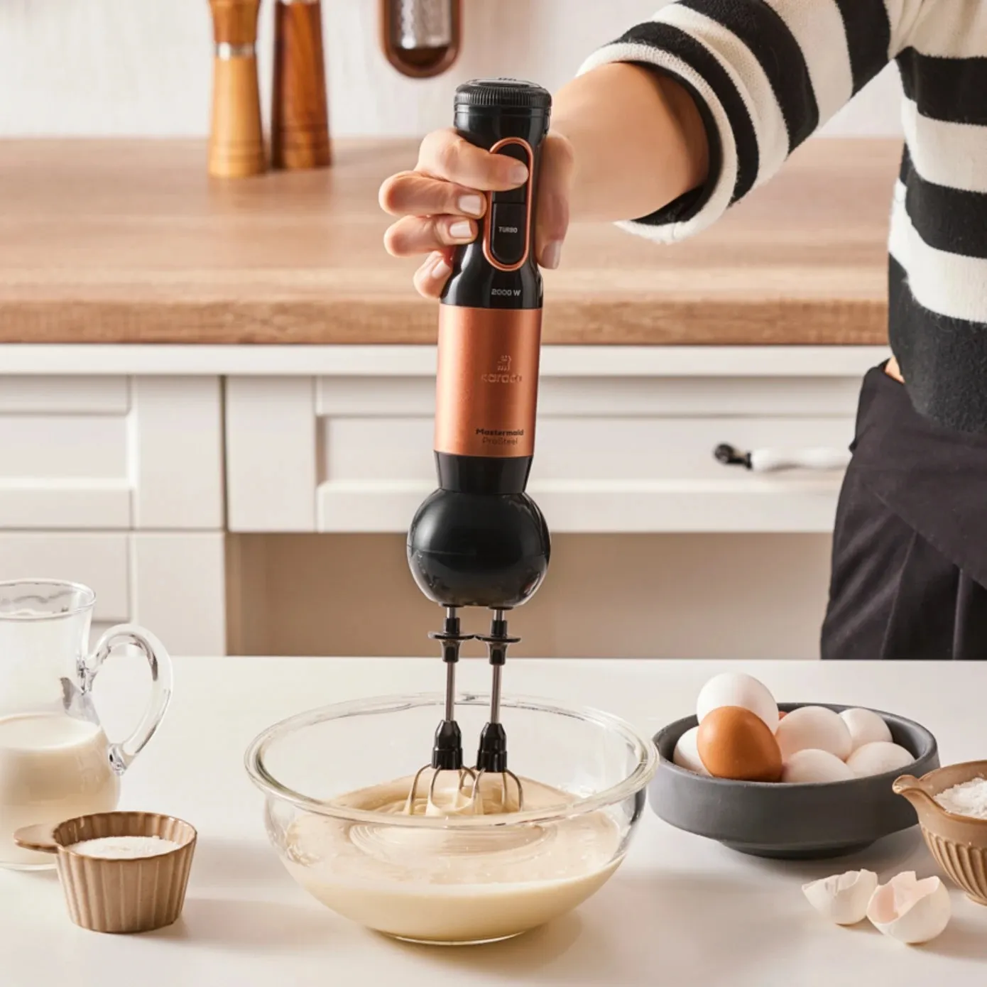 Karaca Mastermaid ProSteel Glass Food Processor, 2500W, Black Copper - Image 4
