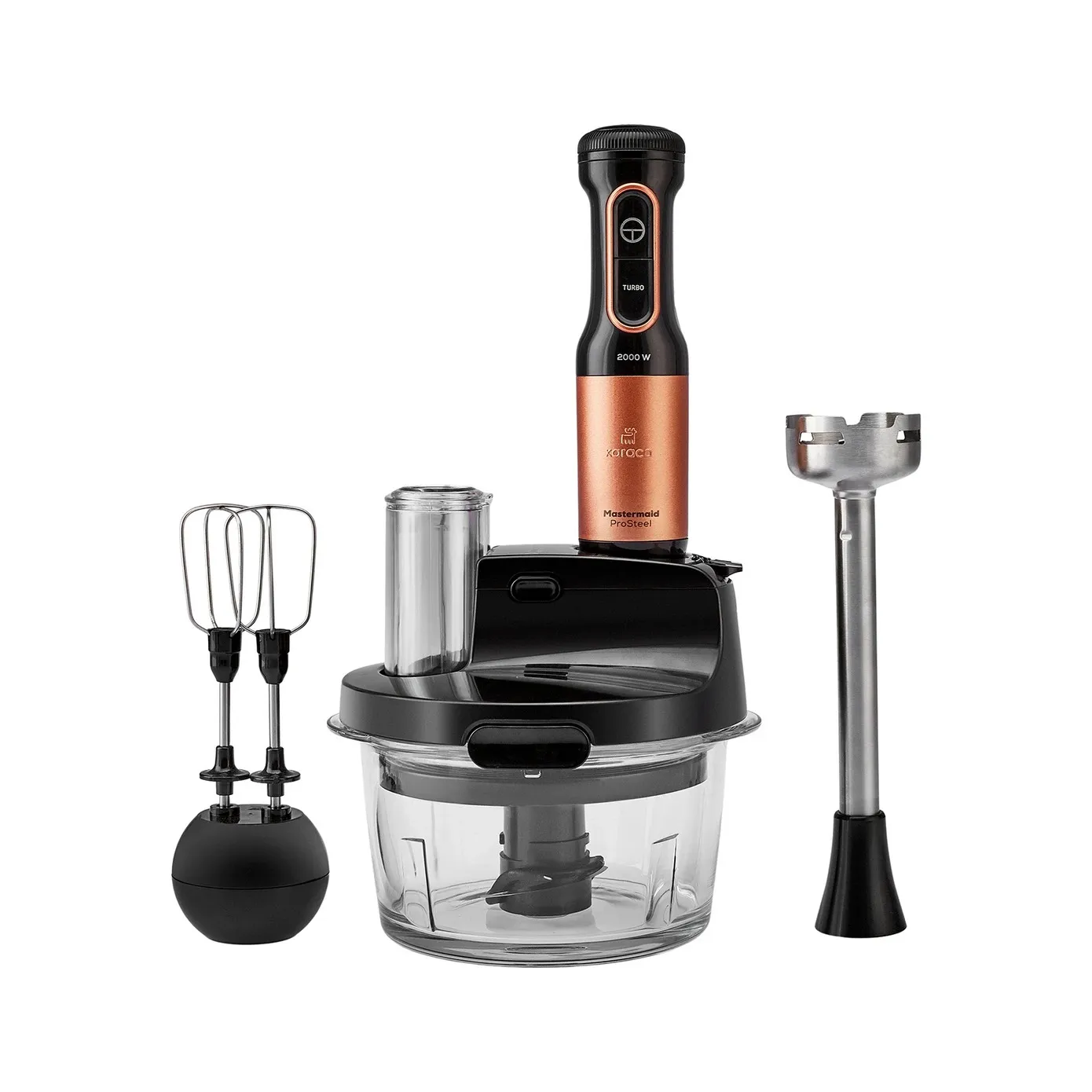 Karaca Mastermaid ProSteel Glass Food Processor, 2500W, Black Copper - Image 5