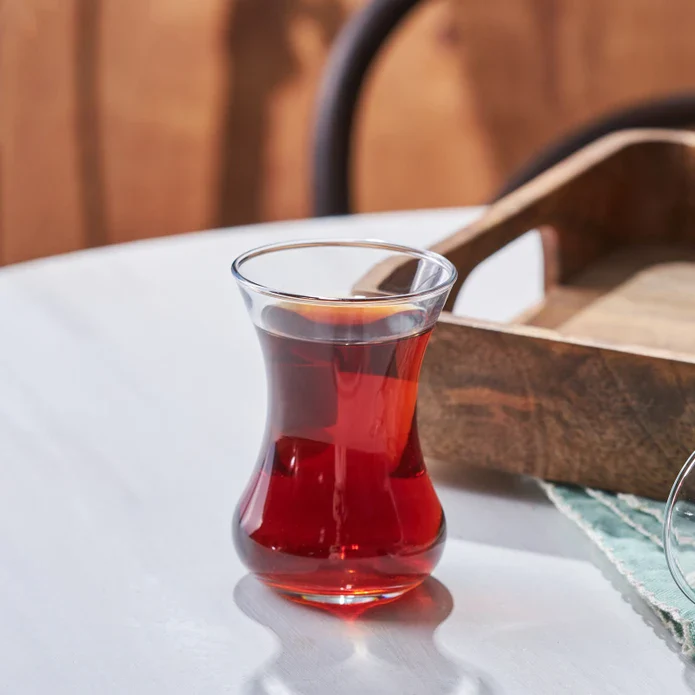 Karaca Vefa 6-Piece Turkish Tea Glass Set for 6 People, 132ml, Clear - Image 3